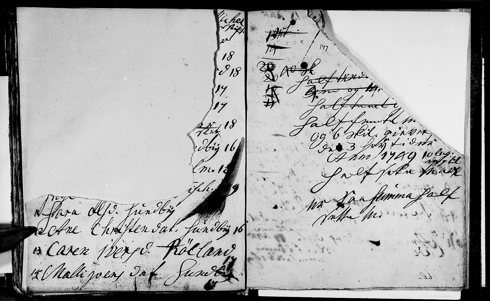 Ministerialprotokoller, klokkerbøker og fødselsregistre - Nordland, AV/SAT-A-1459/847/L0662: Parish register (official) no. 847A02, 1735-1749, p. 147