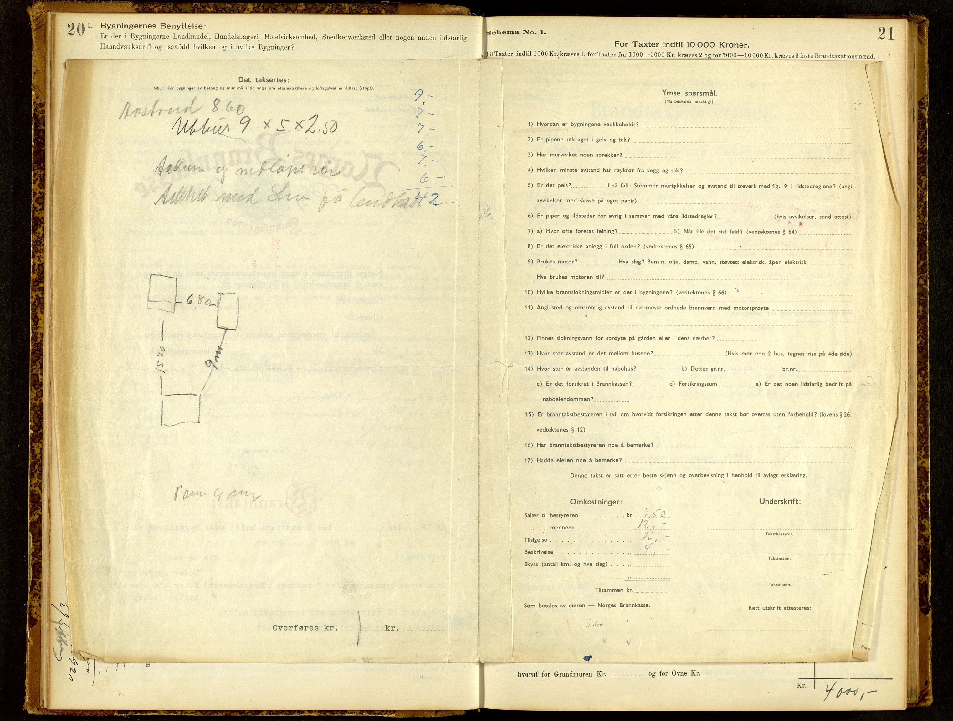 Norges Brannkasse, Furnes, AV/SAH-NBRANF-004/F/L0006: Branntakstprotokoll, 1908-1954