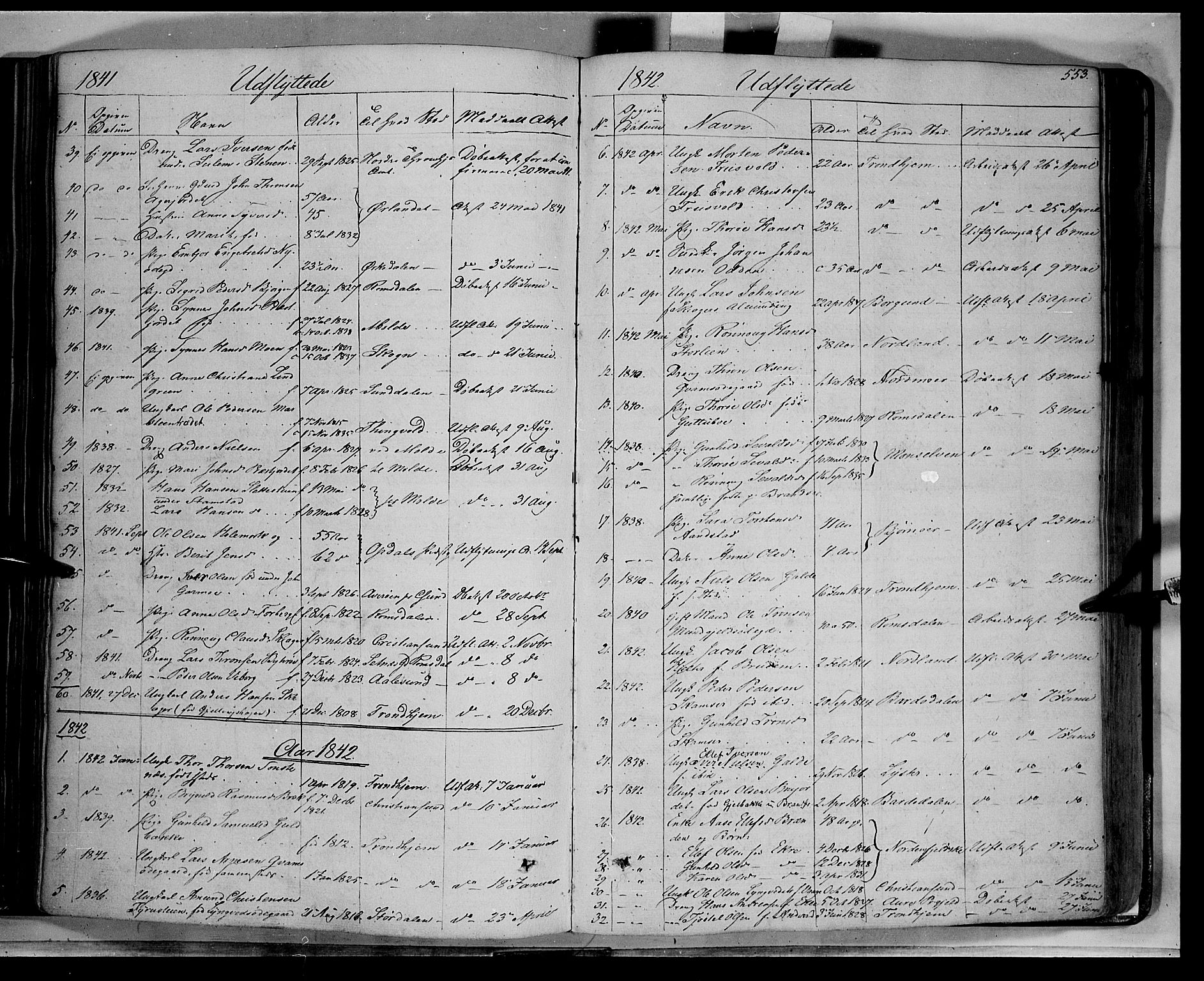 Lom prestekontor, SAH/PREST-070/K/L0006: Parish register (official) no. 6B, 1837-1863, p. 553