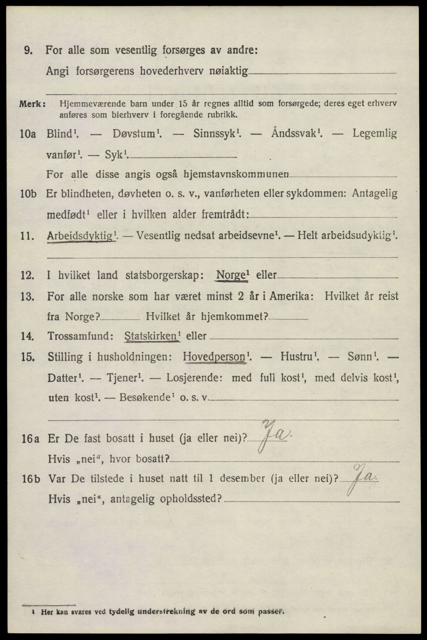 SAKO, 1920 census for Brunlanes, 1920, p. 3836