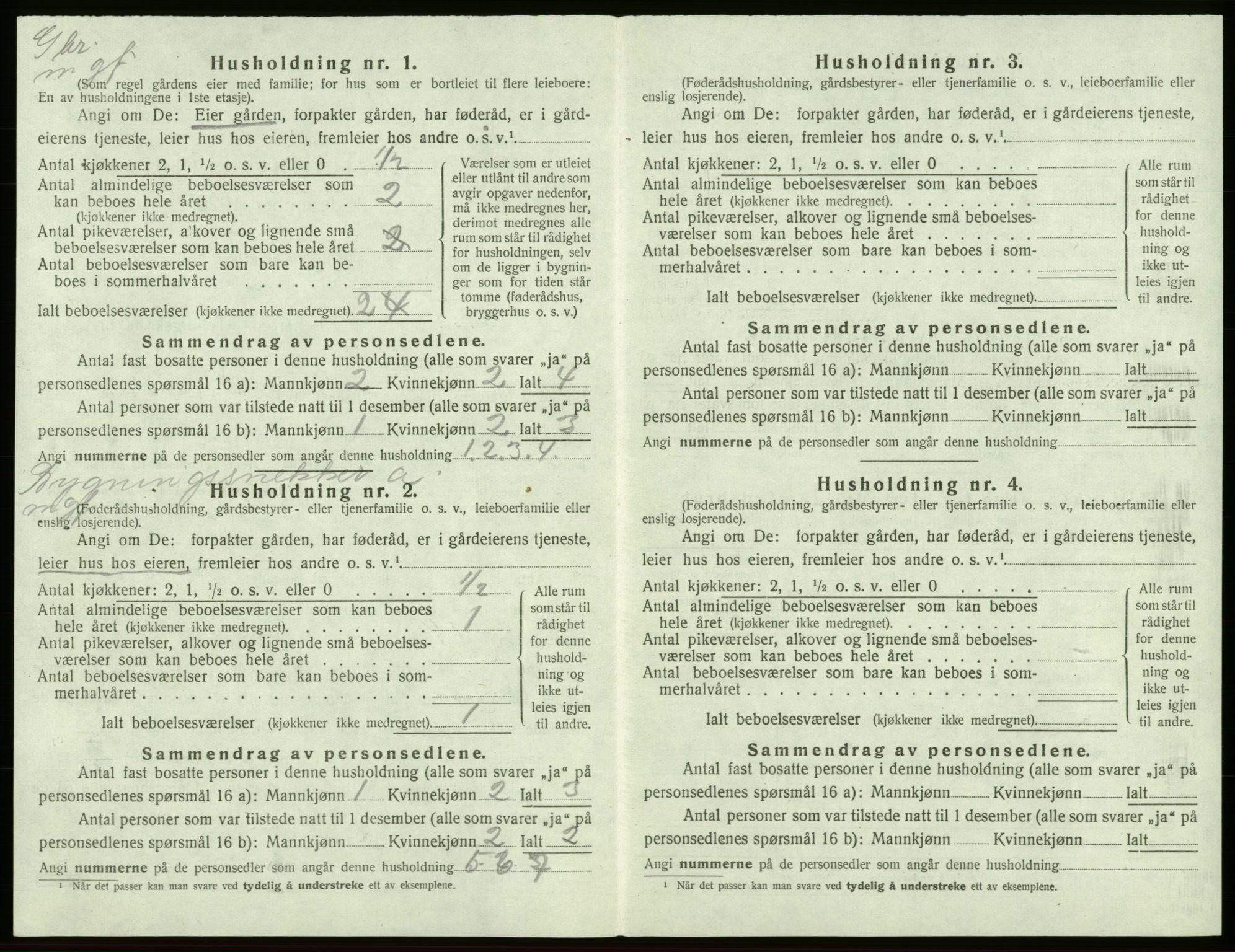 SAB, 1920 census for Valestrand, 1920, p. 250