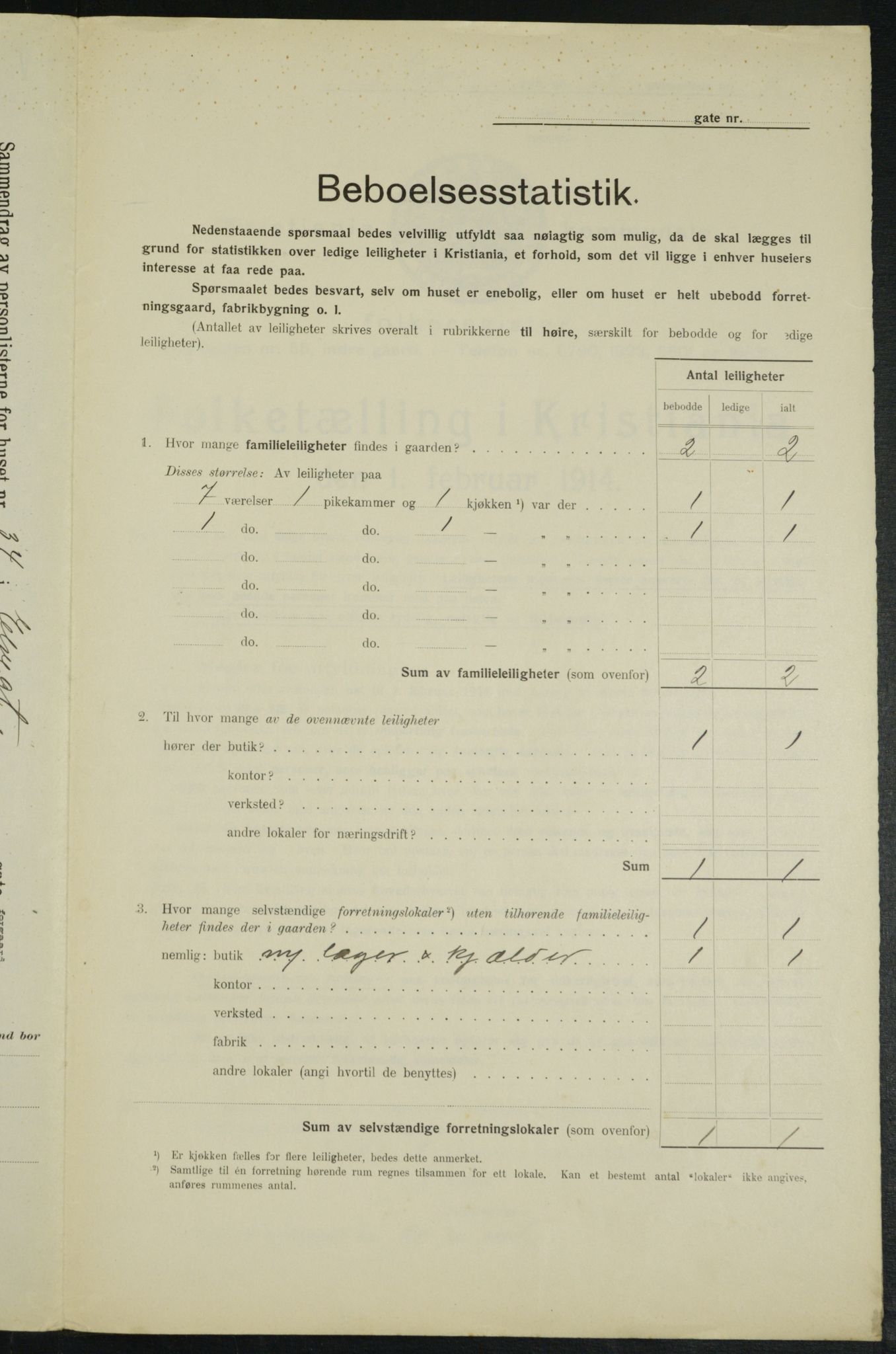 OBA, Municipal Census 1914 for Kristiania, 1914, p. 21174