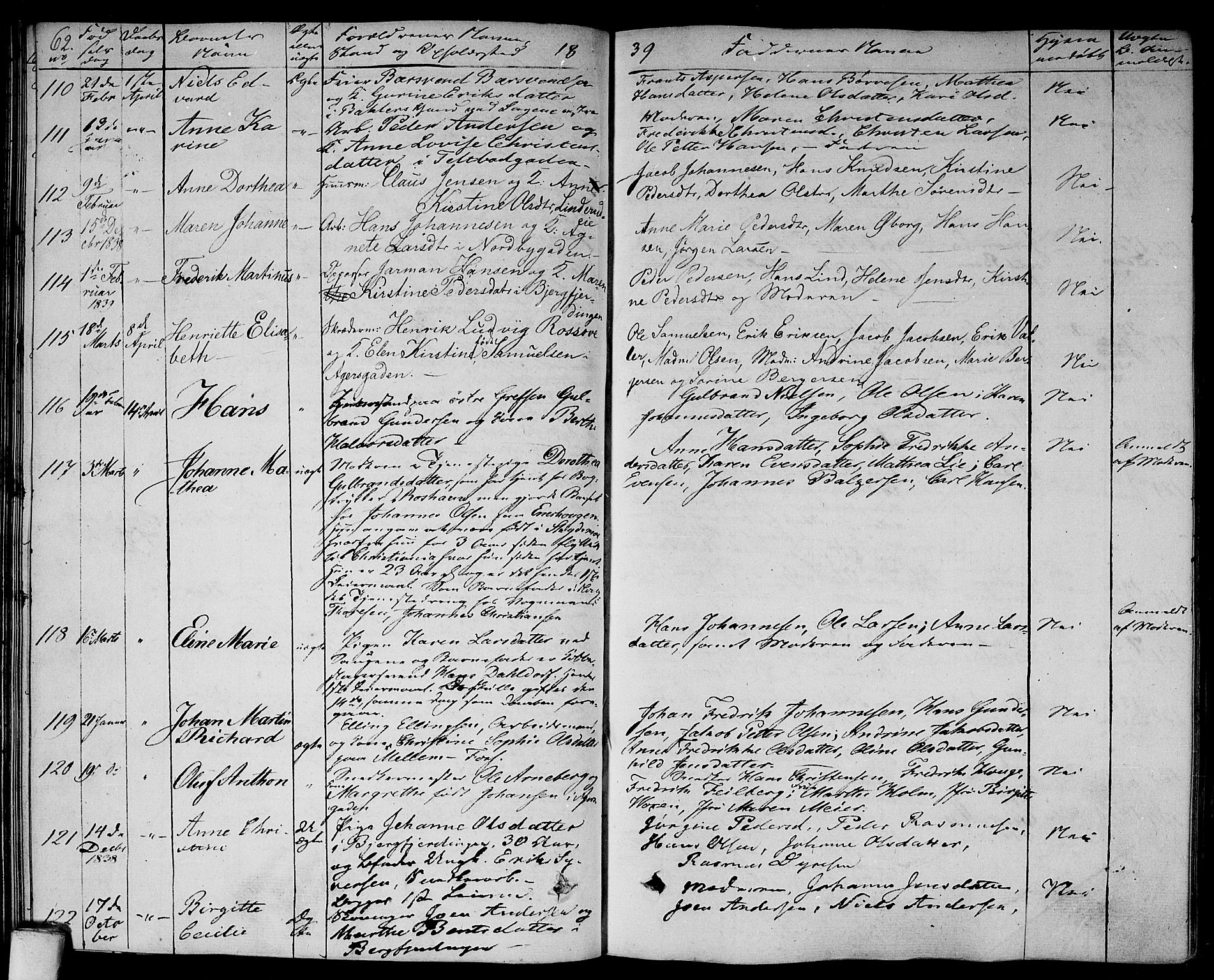 Aker prestekontor kirkebøker, AV/SAO-A-10861/F/L0016: Parish register (official) no. 16, 1827-1841, p. 62