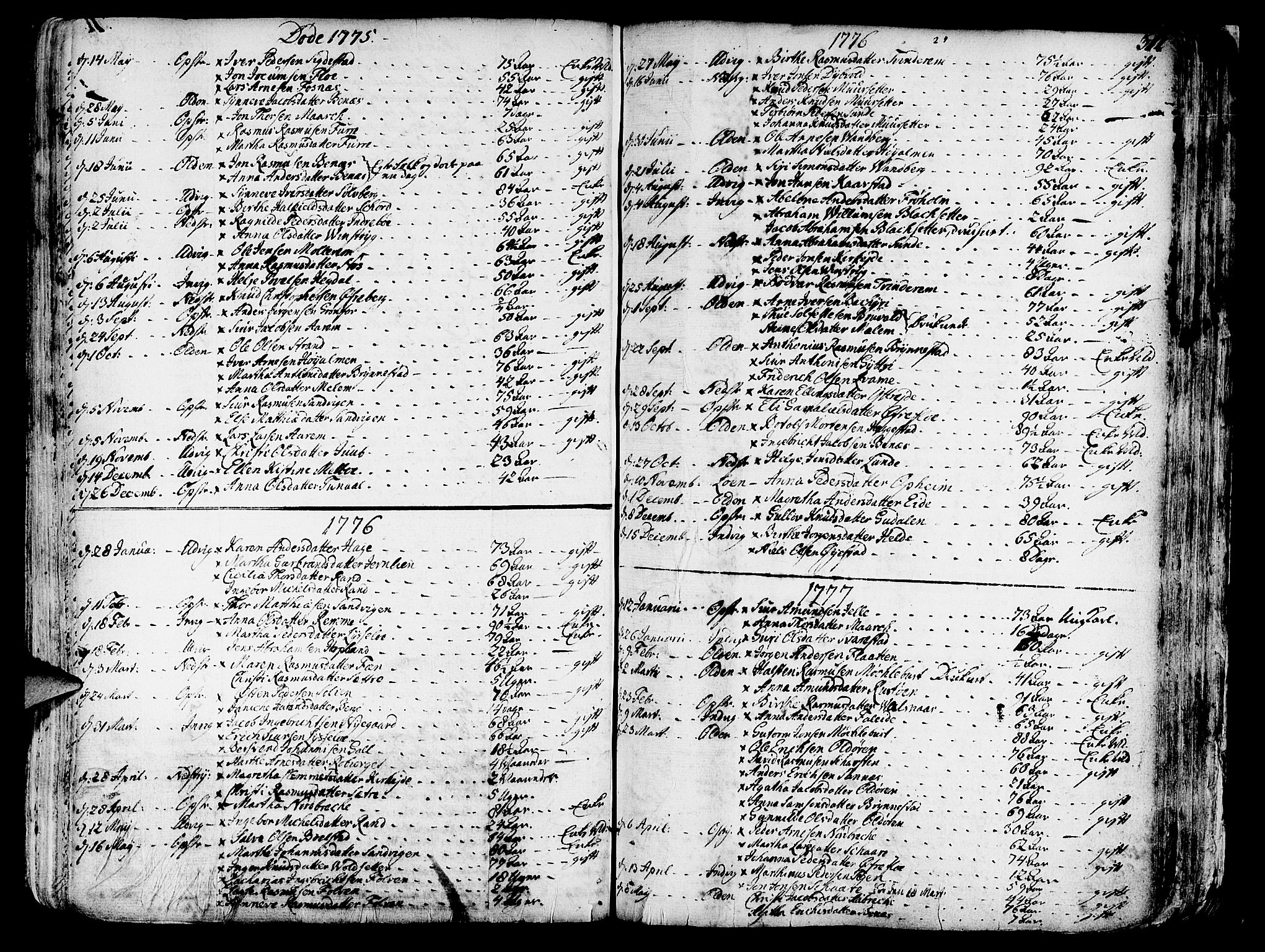 Innvik sokneprestembete, SAB/A-80501: Parish register (official) no. A 1, 1750-1816, p. 312