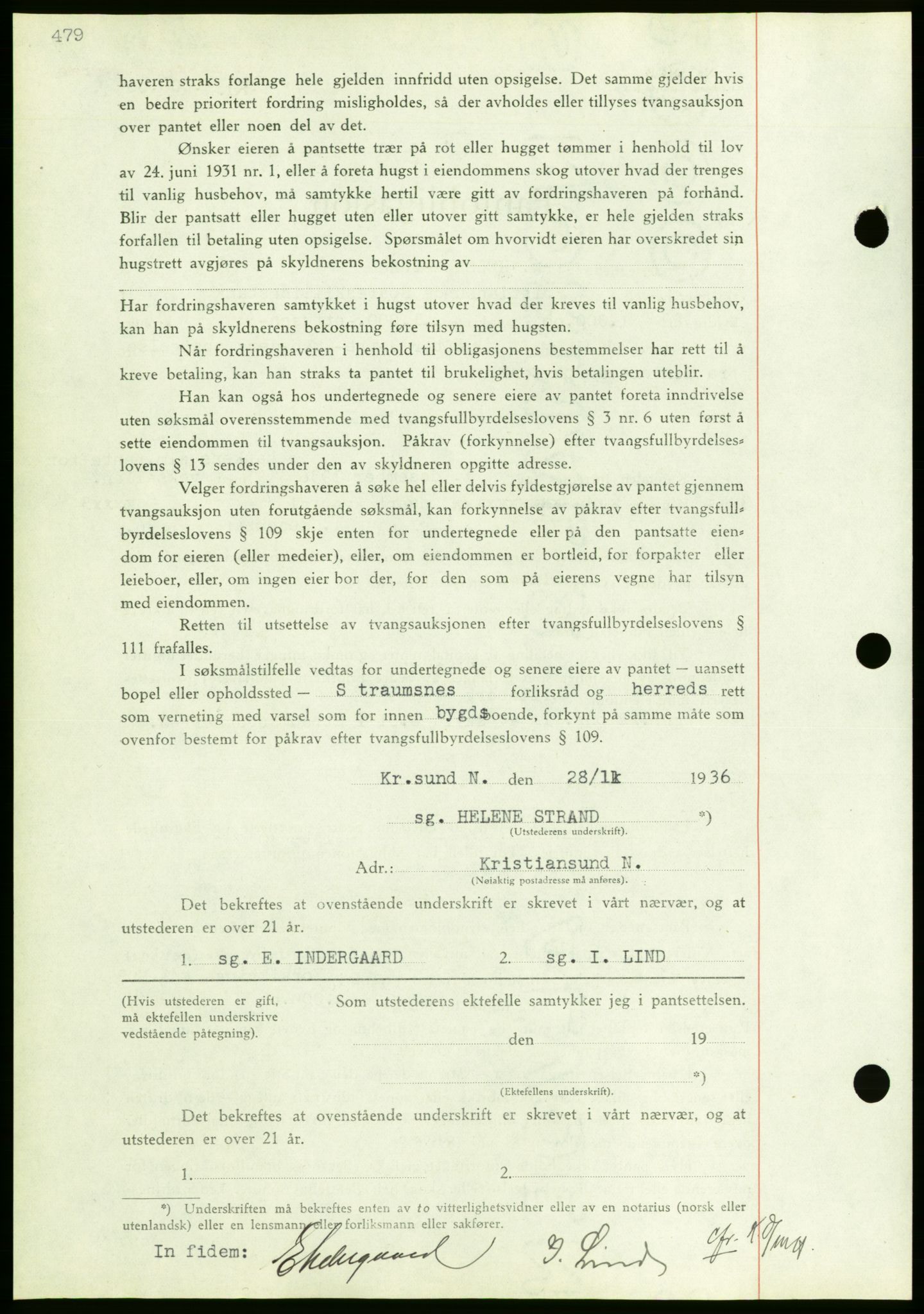 Nordmøre sorenskriveri, AV/SAT-A-4132/1/2/2Ca/L0090: Mortgage book no. B80, 1936-1937, Diary no: : 2671/1936