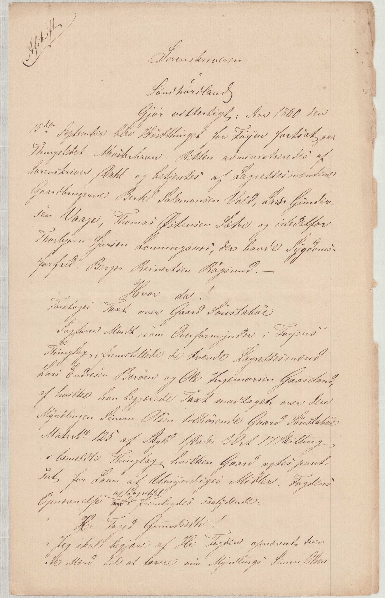 Finnaas kommune. Overformynderiet, IKAH/1218a-812/D/Da/Daa/L0001/0001: Kronologisk ordna korrespondanse / Kronologisk ordna korrespondanse, 1860-1874, p. 3