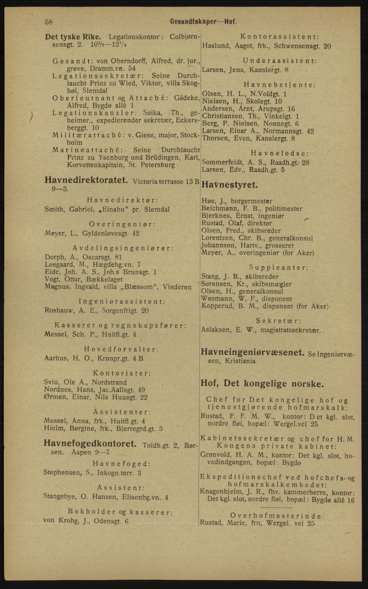 Kristiania/Oslo adressebok, PUBL/-, 1913, p. 60