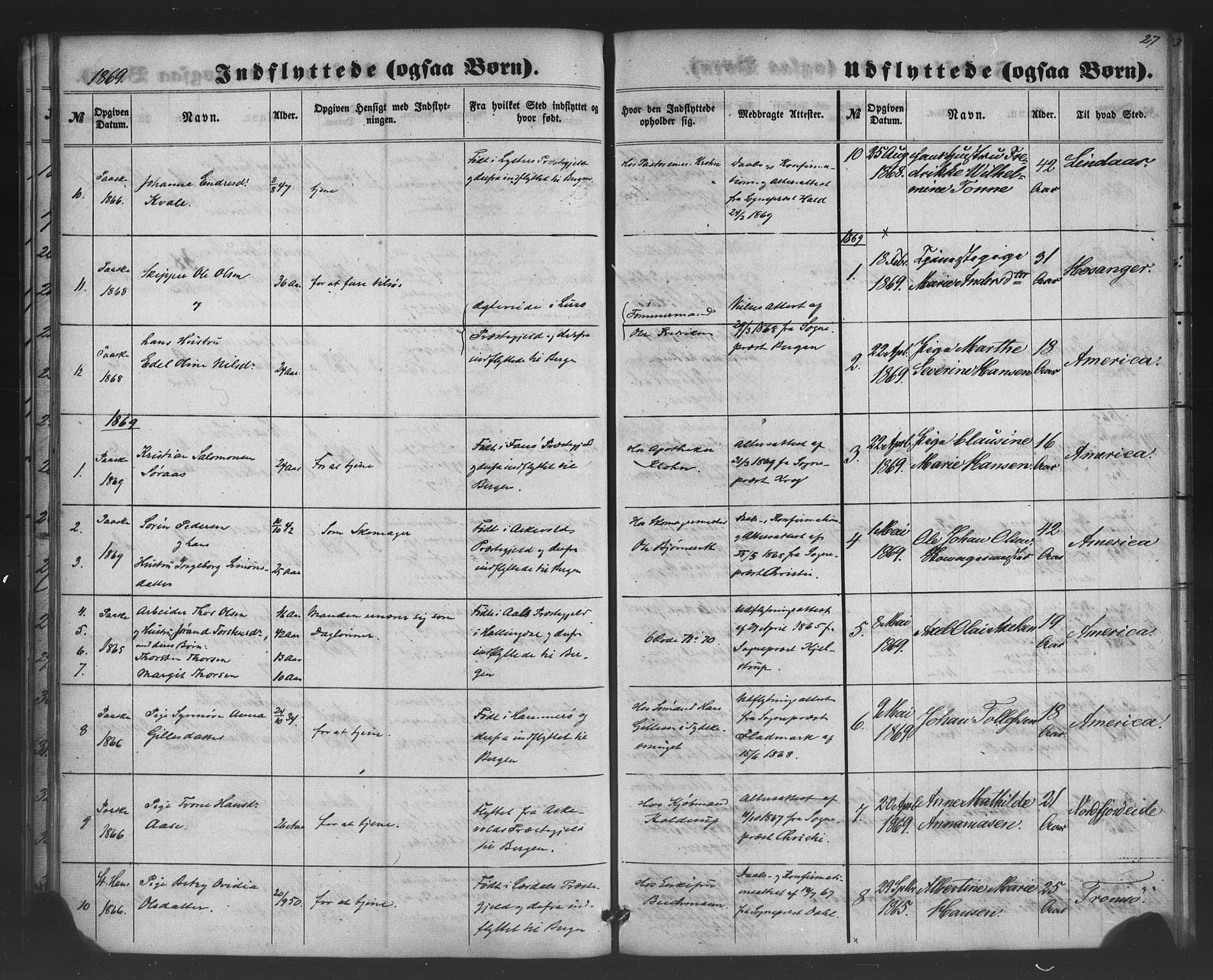 Nykirken Sokneprestembete, SAB/A-77101/H/Haa/L0050: Parish register (official) no. G 2, 1858-1879, p. 27