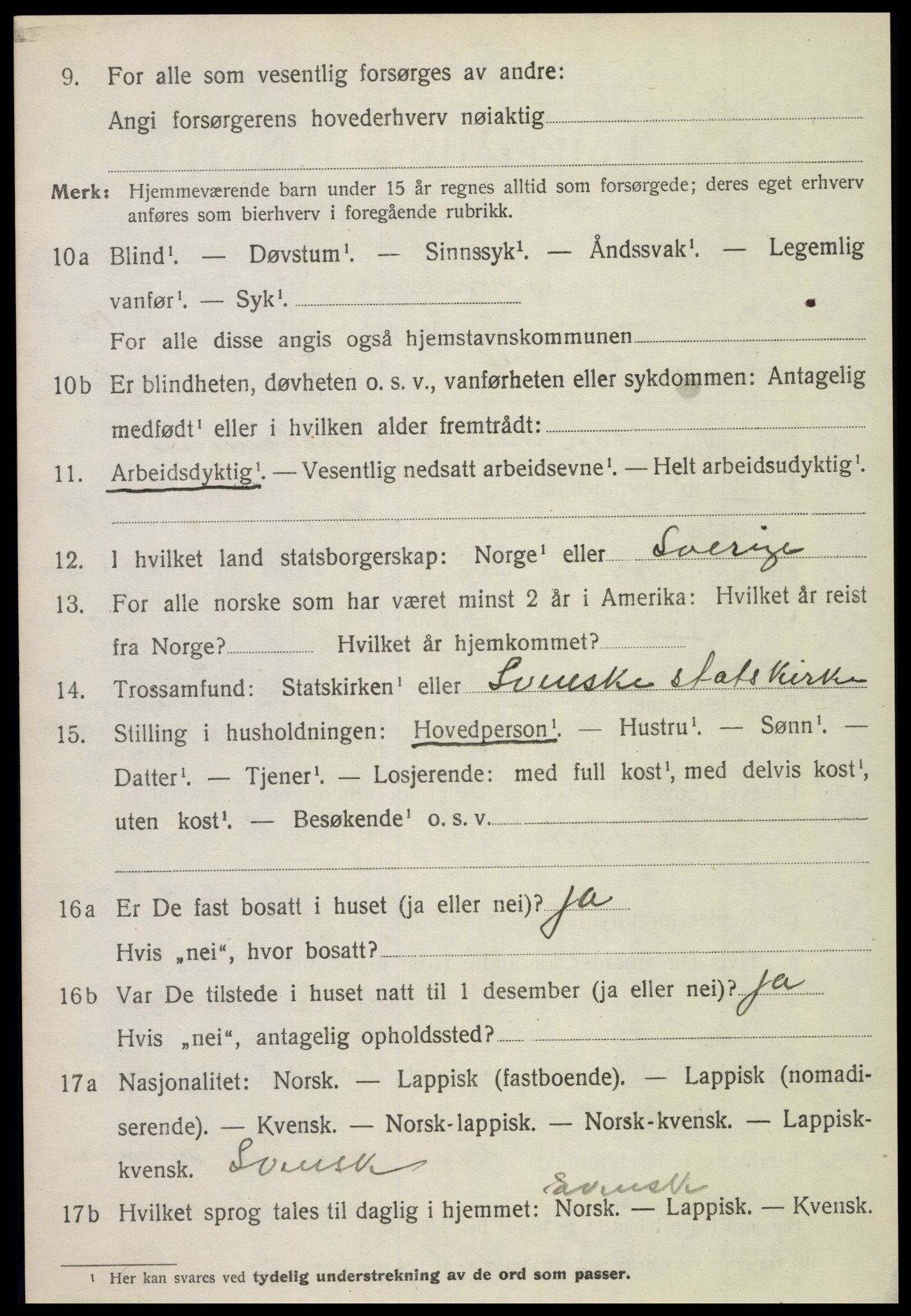SAT, 1920 census for Grong, 1920, p. 5628