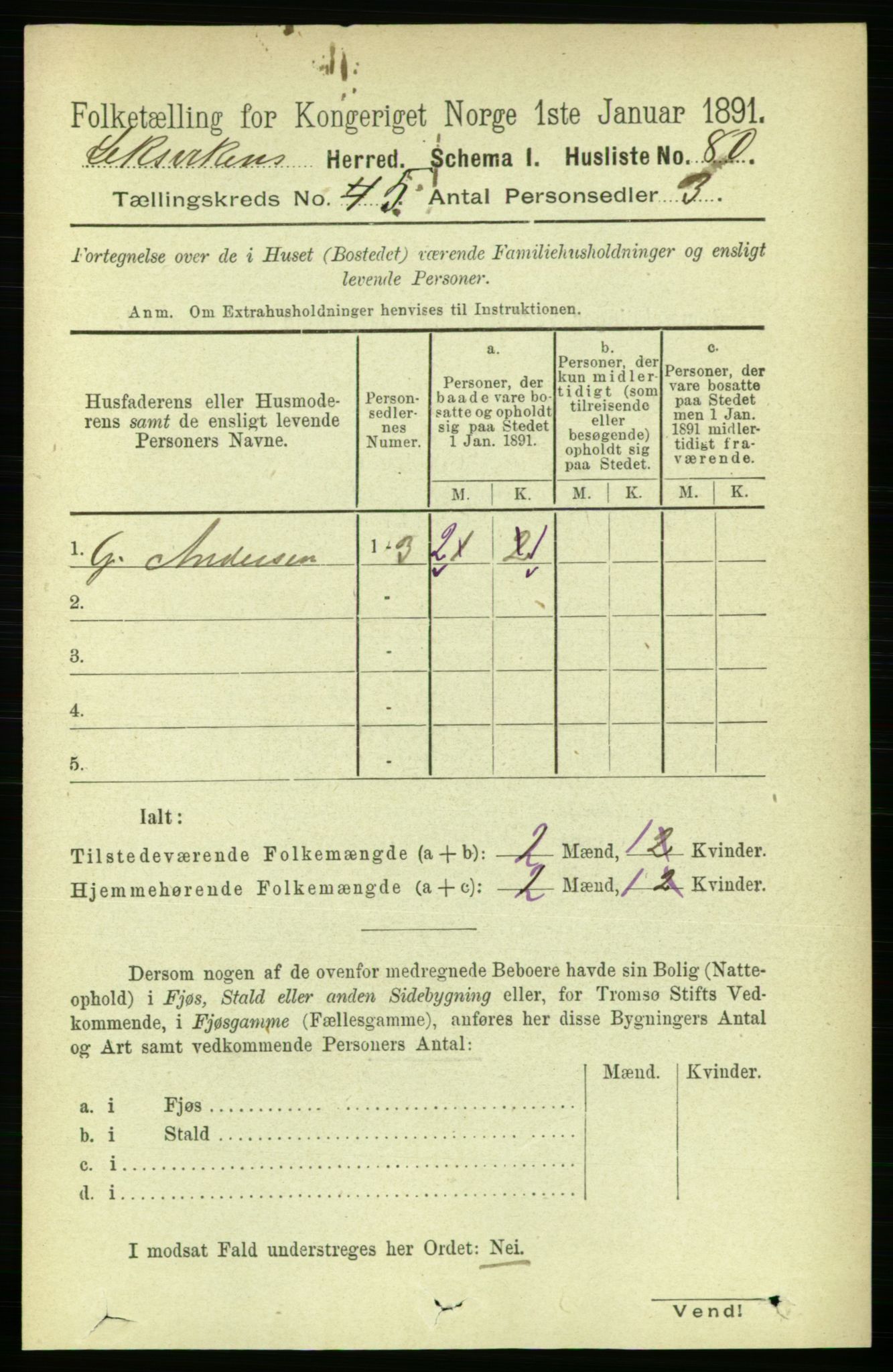 RA, 1891 census for 1718 Leksvik, 1891, p. 2532