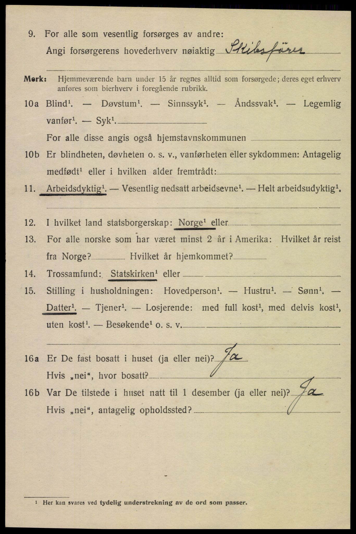 SAK, 1920 census for Mandal, 1920, p. 8128