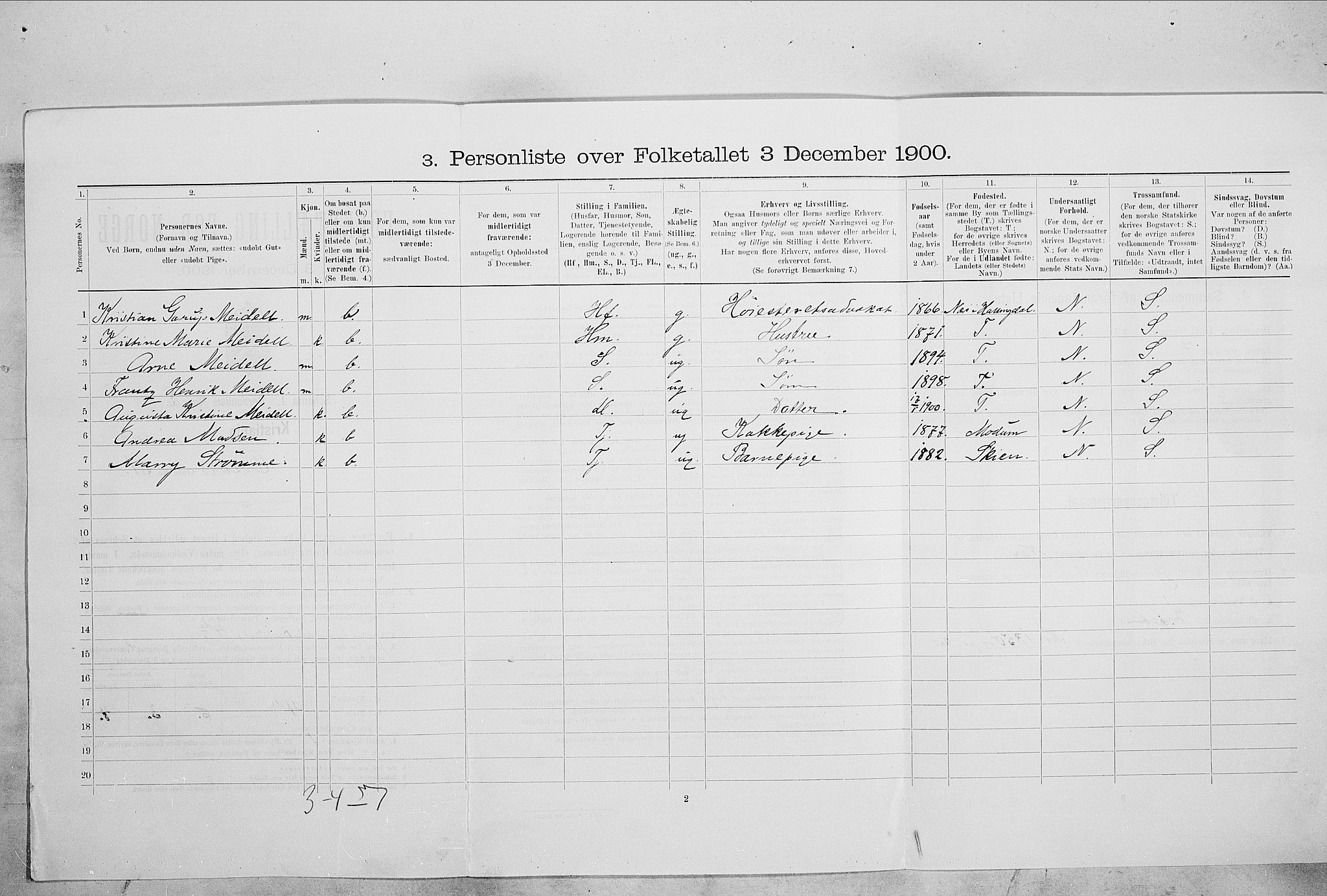SAO, 1900 census for Kristiania, 1900, p. 69179