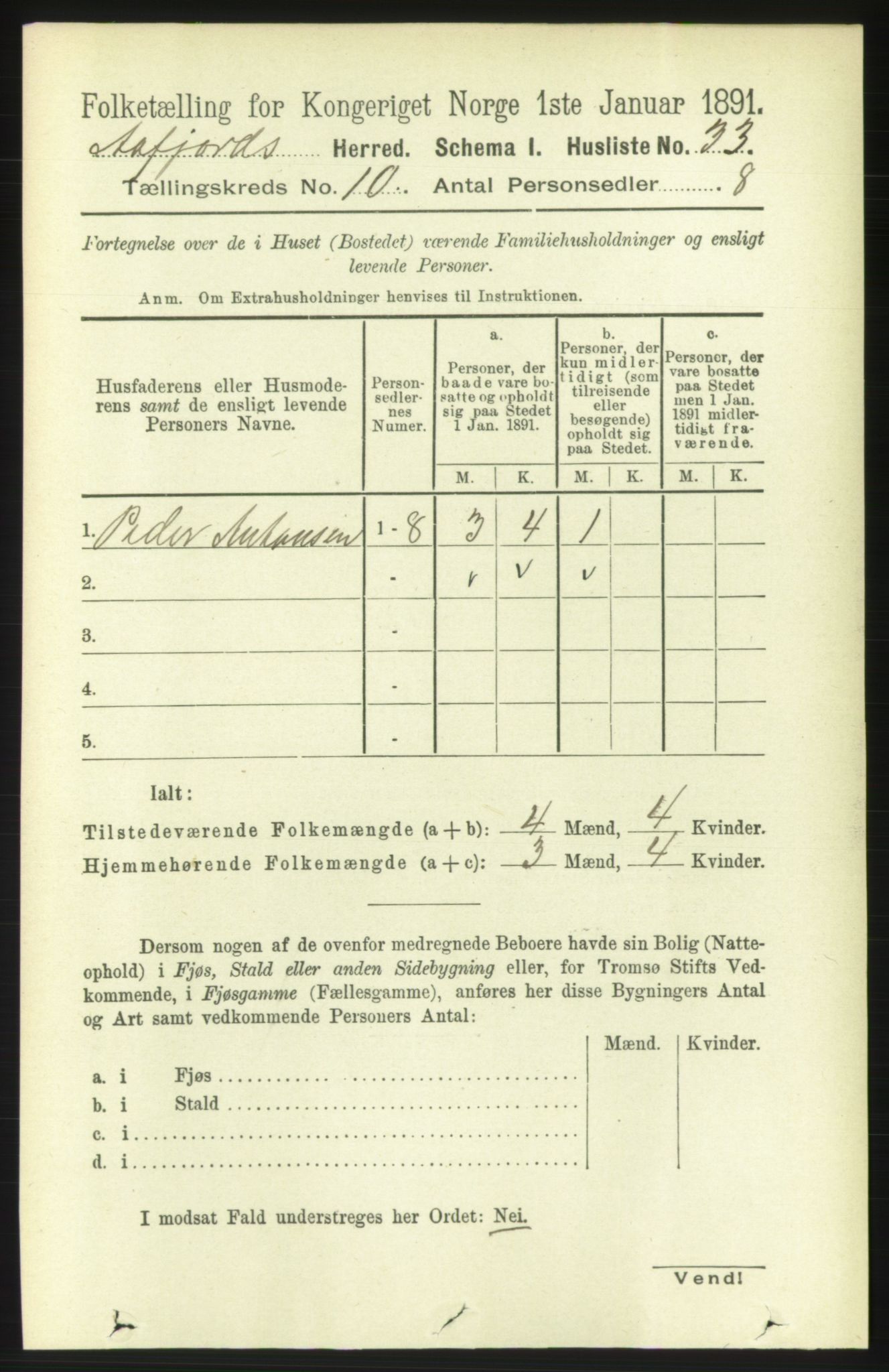 RA, 1891 census for 1630 Åfjord, 1891, p. 2952