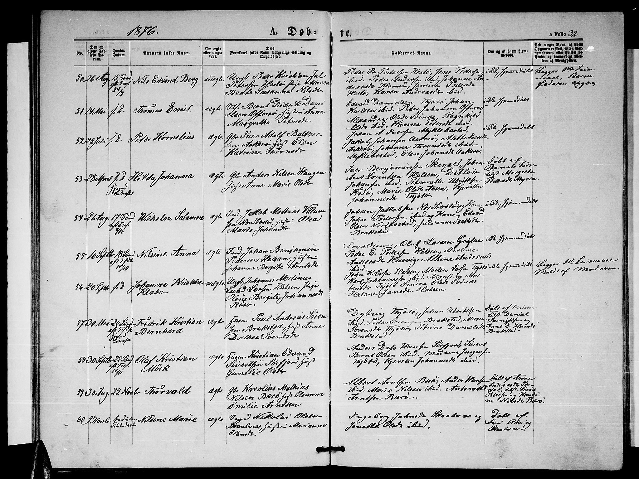 Ministerialprotokoller, klokkerbøker og fødselsregistre - Nordland, AV/SAT-A-1459/817/L0267: Parish register (copy) no. 817C02, 1870-1883, p. 32