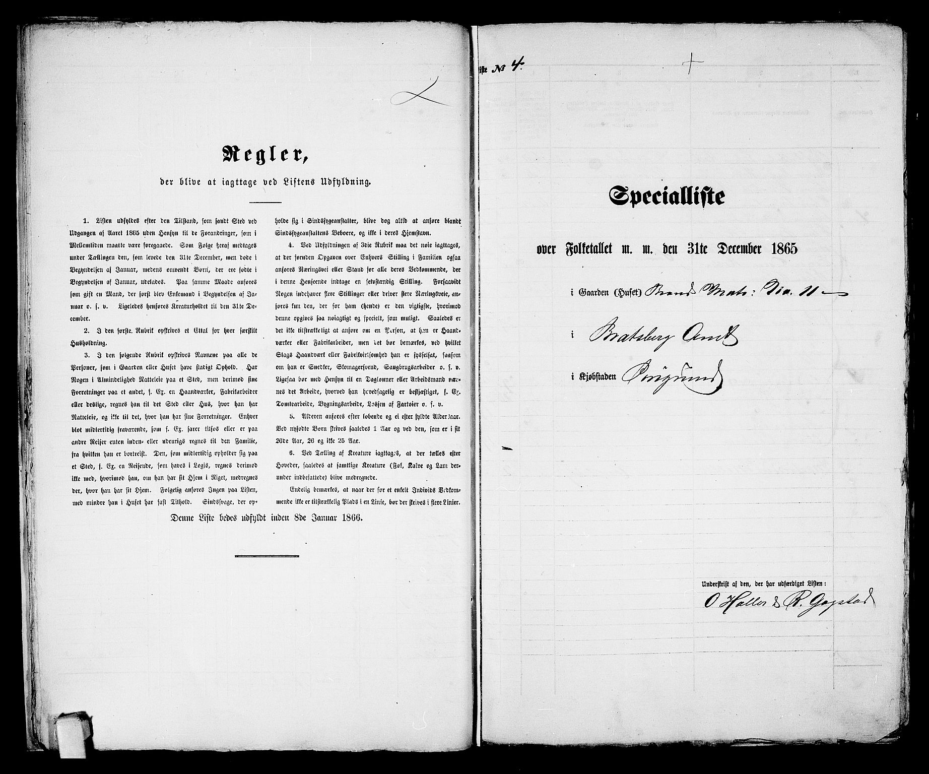 RA, 1865 census for Porsgrunn, 1865, p. 16