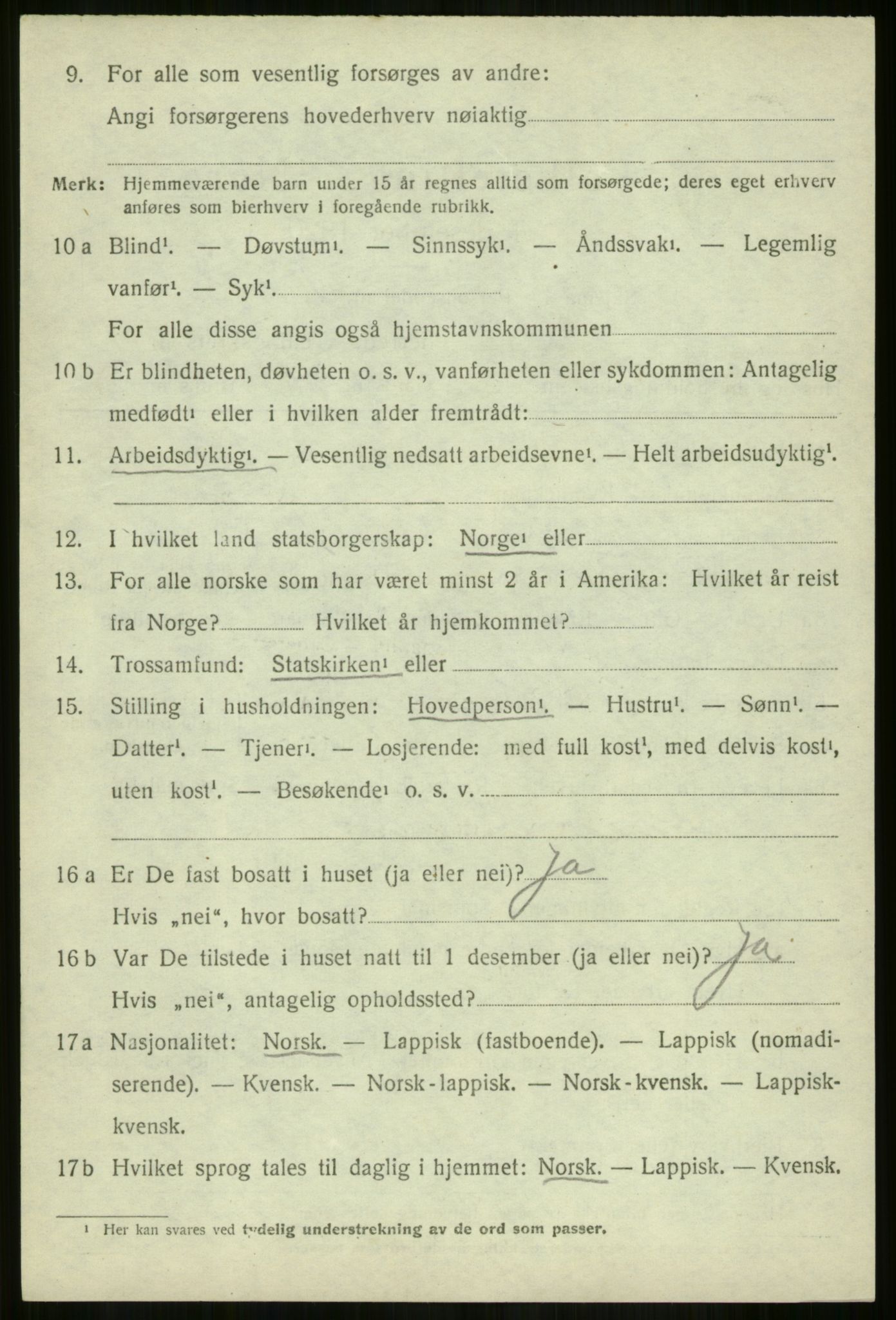 SATØ, 1920 census for Lyngen, 1920, p. 7568