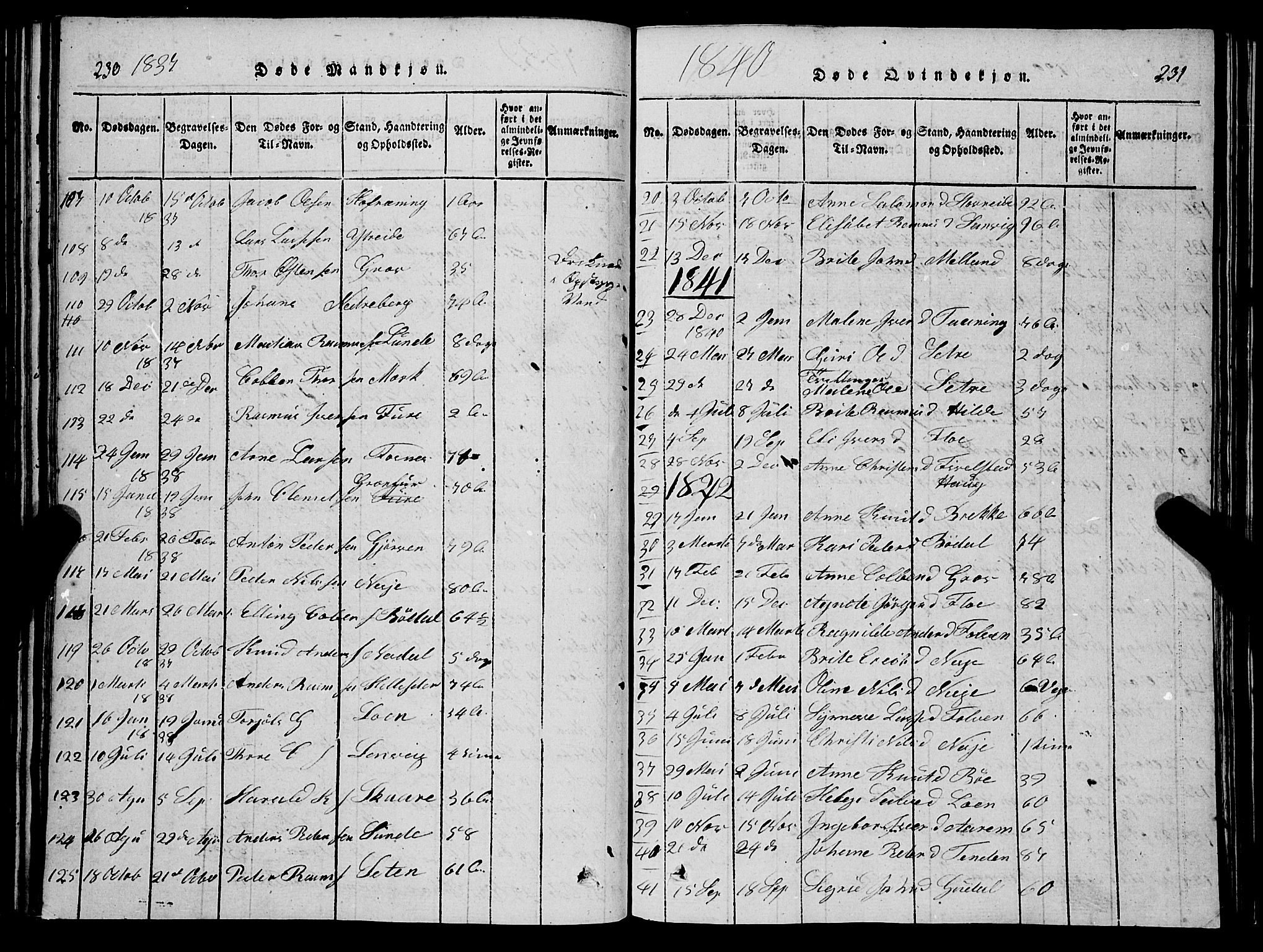 Stryn Sokneprestembete, AV/SAB-A-82501: Parish register (copy) no. C 1, 1801-1845, p. 230-231