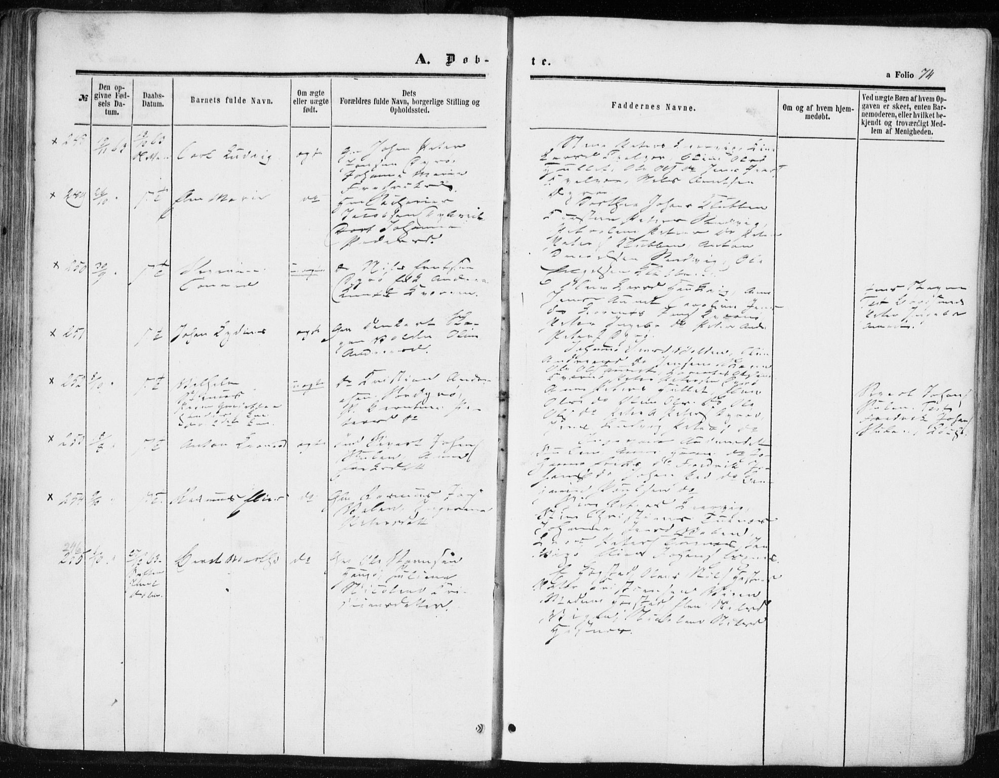 Ministerialprotokoller, klokkerbøker og fødselsregistre - Sør-Trøndelag, AV/SAT-A-1456/634/L0531: Parish register (official) no. 634A07, 1861-1870, p. 74