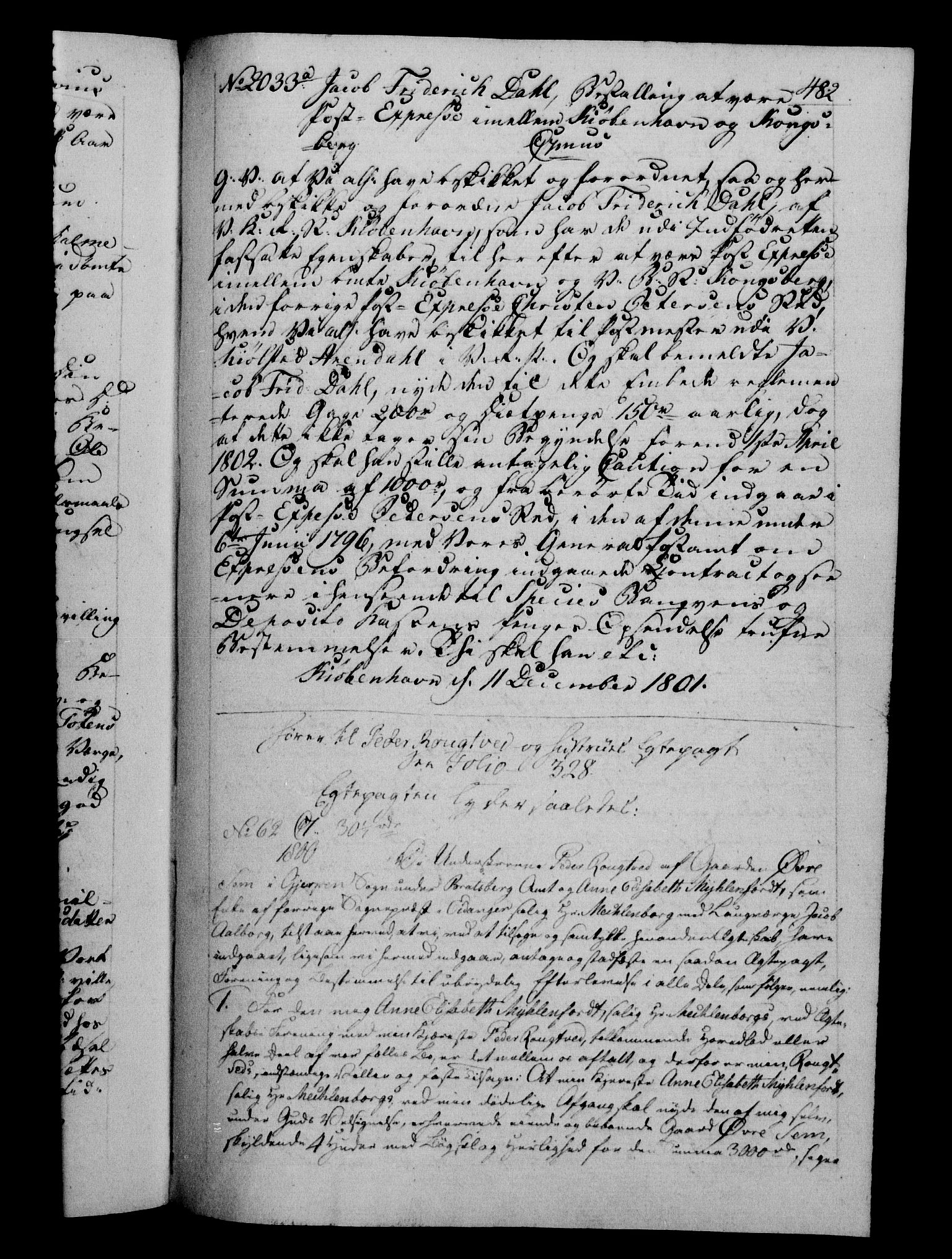 Danske Kanselli 1800-1814, RA/EA-3024/H/Hf/Hfb/Hfba/L0001: Registranter, 1800-1801, p. 482a