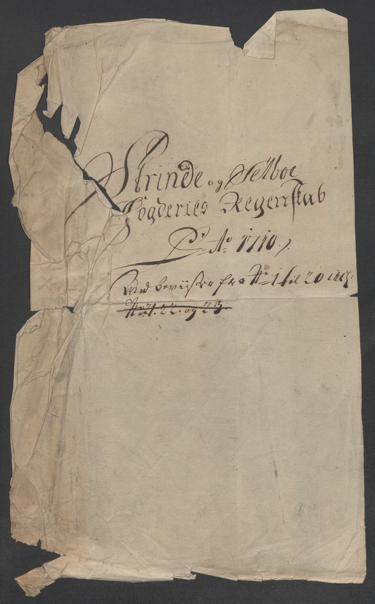 Rentekammeret inntil 1814, Reviderte regnskaper, Fogderegnskap, AV/RA-EA-4092/R61/L4111: Fogderegnskap Strinda og Selbu, 1709-1710, p. 294