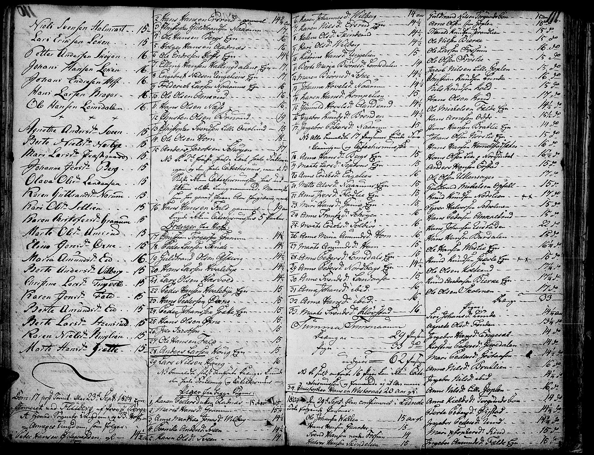 Land prestekontor, SAH/PREST-120/H/Ha/Haa/L0006: Parish register (official) no. 6, 1784-1813, p. 111