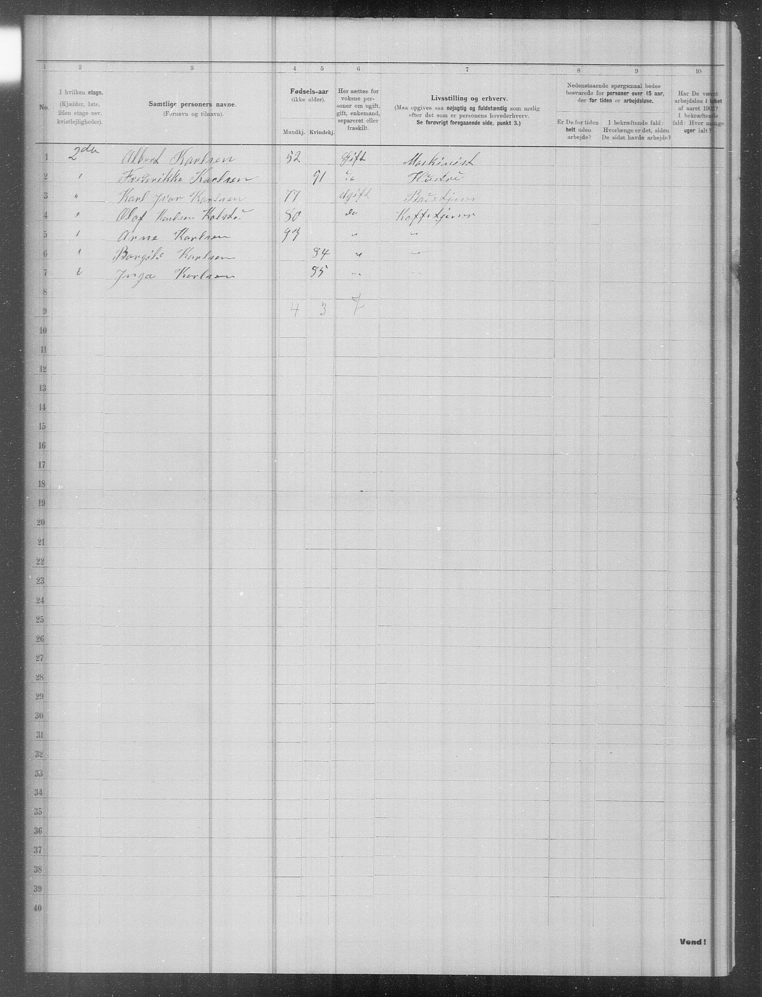 OBA, Municipal Census 1902 for Kristiania, 1902, p. 15810