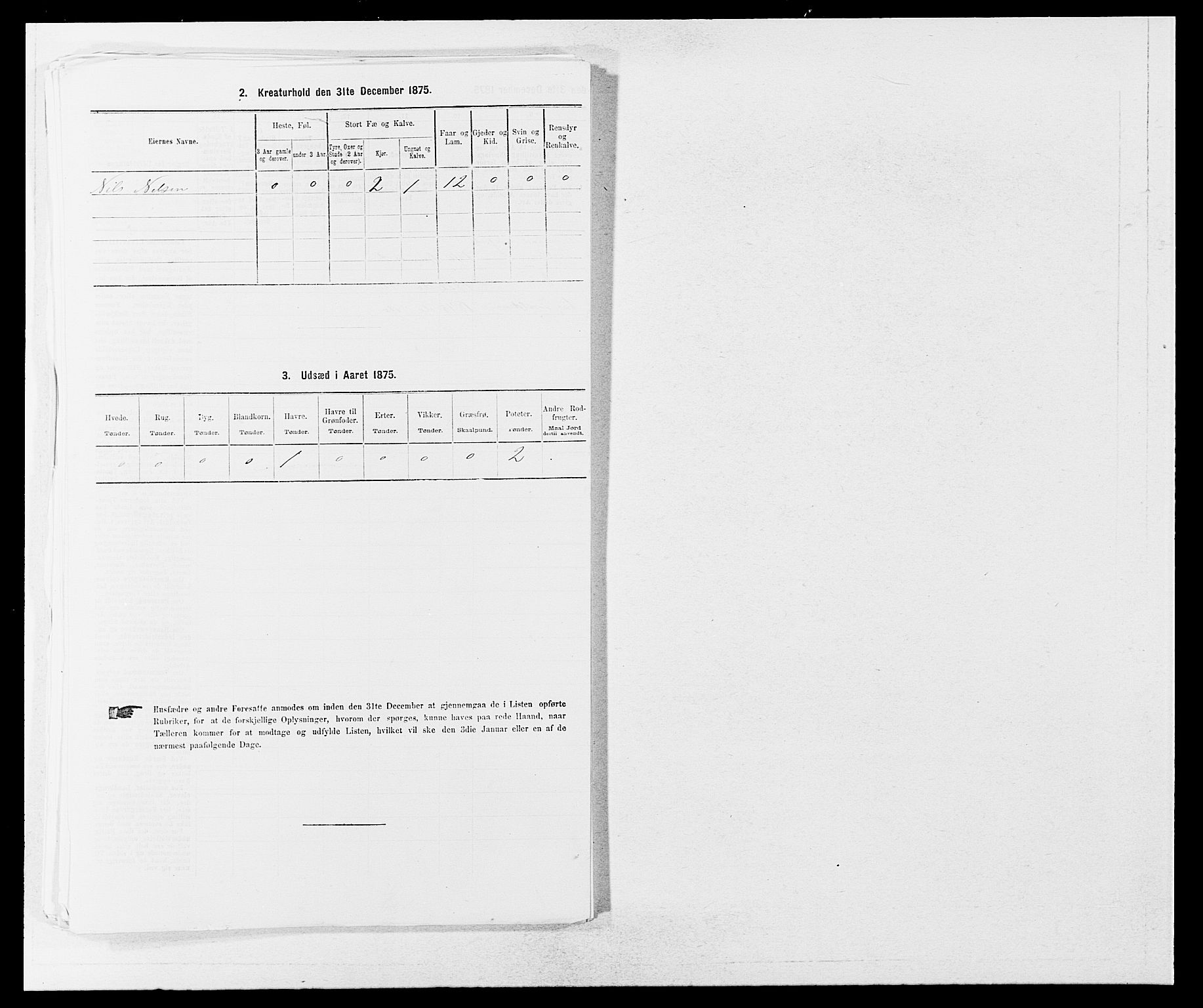 SAB, 1875 census for 1218P Finnås, 1875, p. 1105