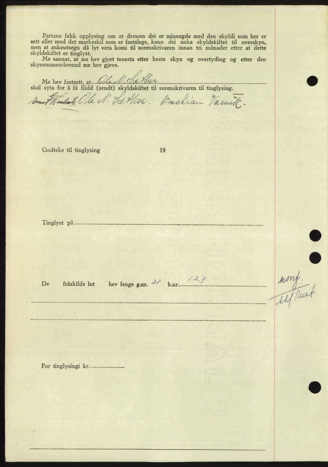 Nordmøre sorenskriveri, AV/SAT-A-4132/1/2/2Ca: Mortgage book no. A109, 1948-1948, Diary no: : 2693/1948