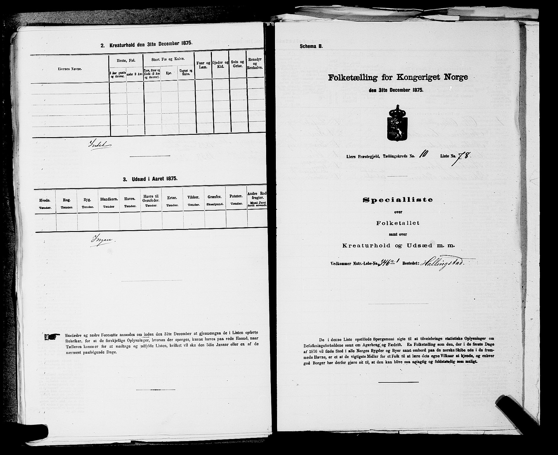 SAKO, 1875 census for 0626P Lier, 1875, p. 1776