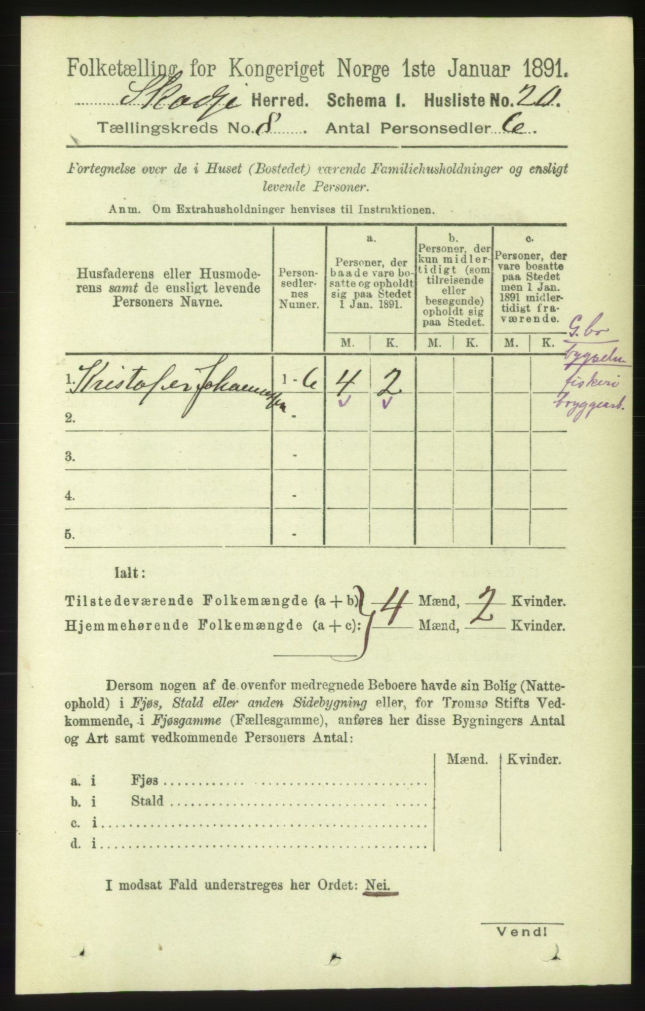 RA, 1891 census for 1529 Skodje, 1891, p. 1683