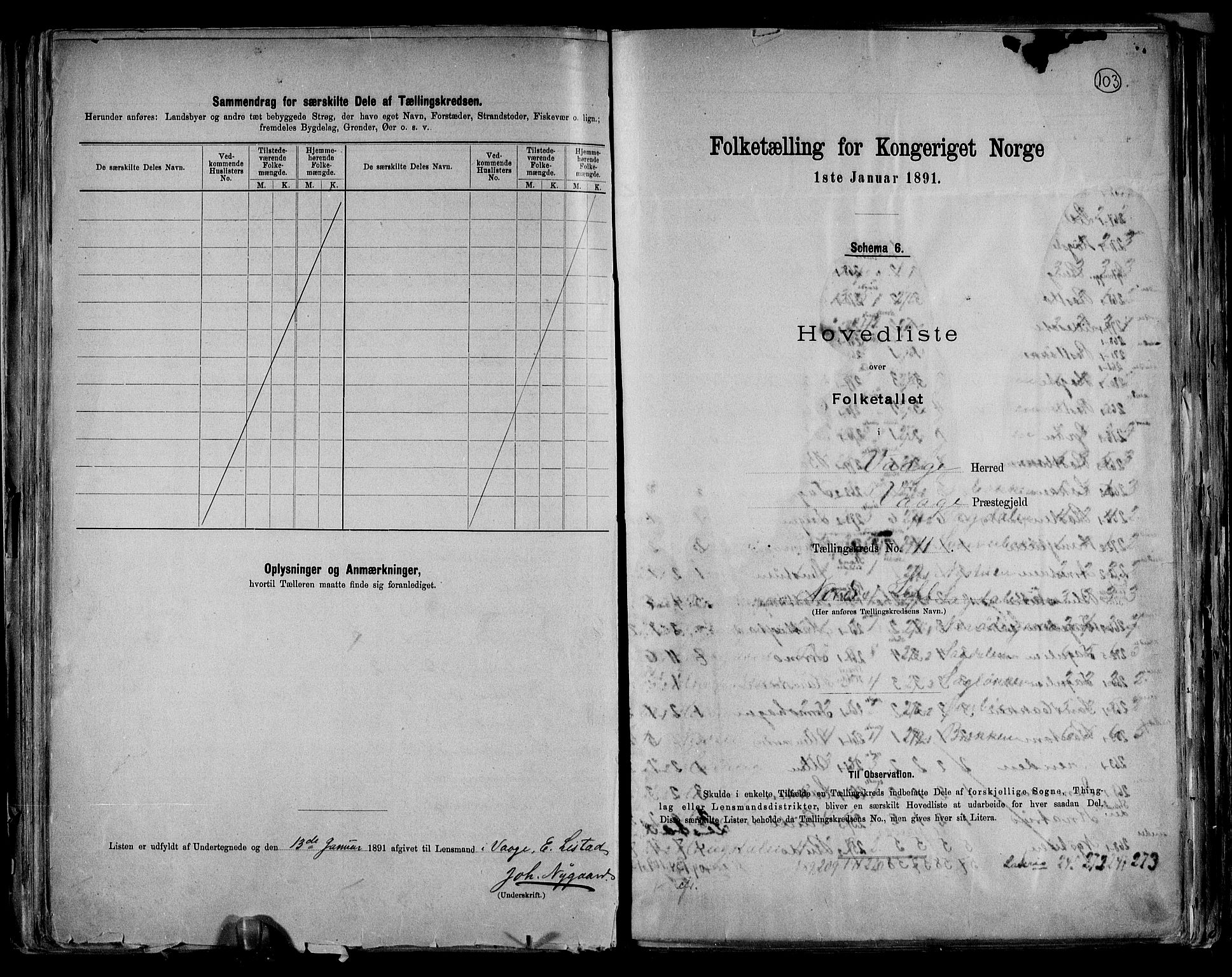 RA, 1891 census for 0515 Vågå, 1891, p. 28