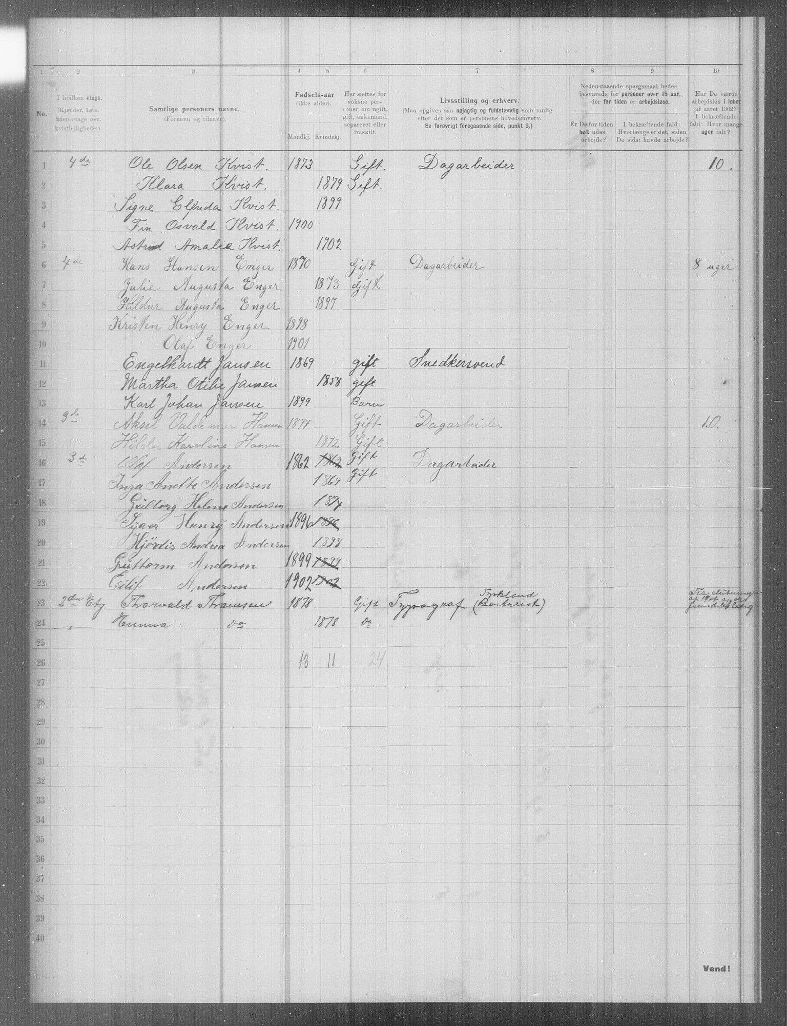 OBA, Municipal Census 1902 for Kristiania, 1902, p. 6777