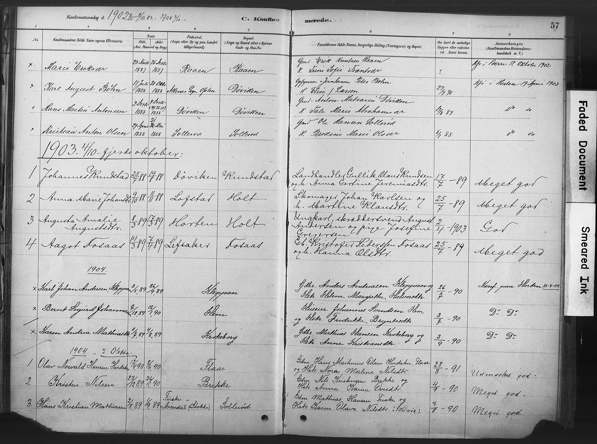 Våle kirkebøker, AV/SAKO-A-334/F/Fb/L0002: Parish register (official) no. II 2, 1878-1907, p. 57