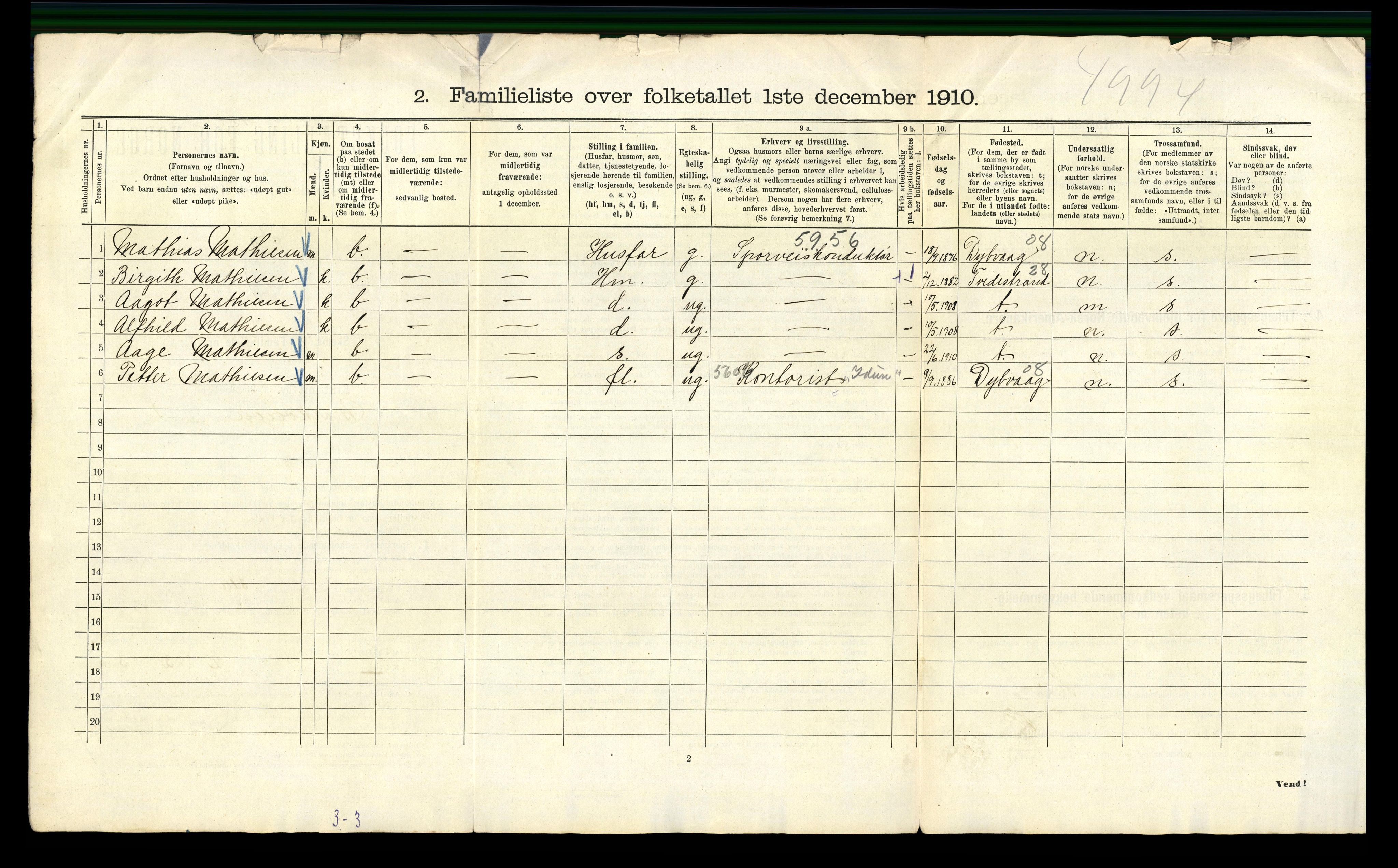 RA, 1910 census for Kristiania, 1910, p. 61268