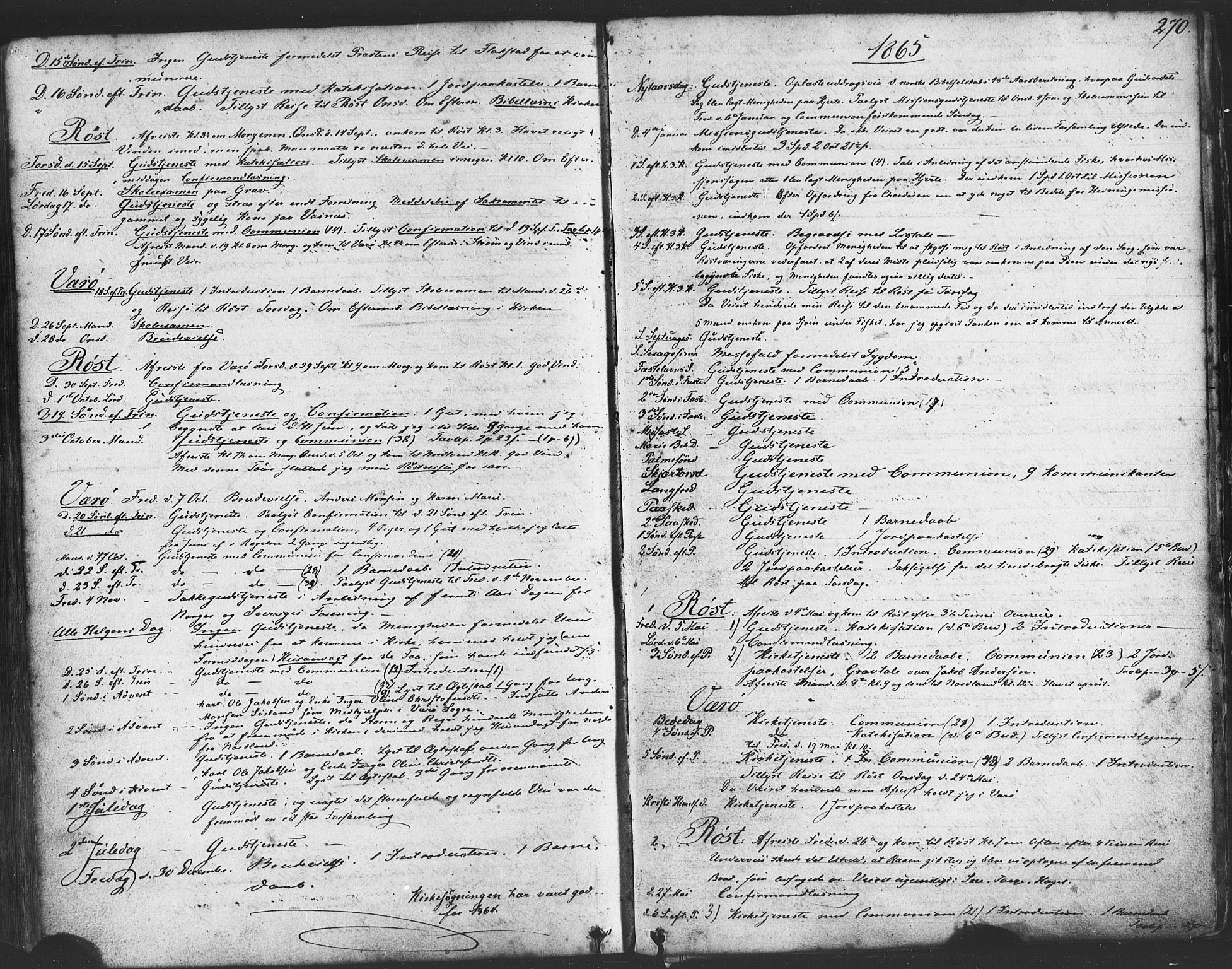 Ministerialprotokoller, klokkerbøker og fødselsregistre - Nordland, SAT/A-1459/807/L0121: Parish register (official) no. 807A04, 1846-1879, p. 270