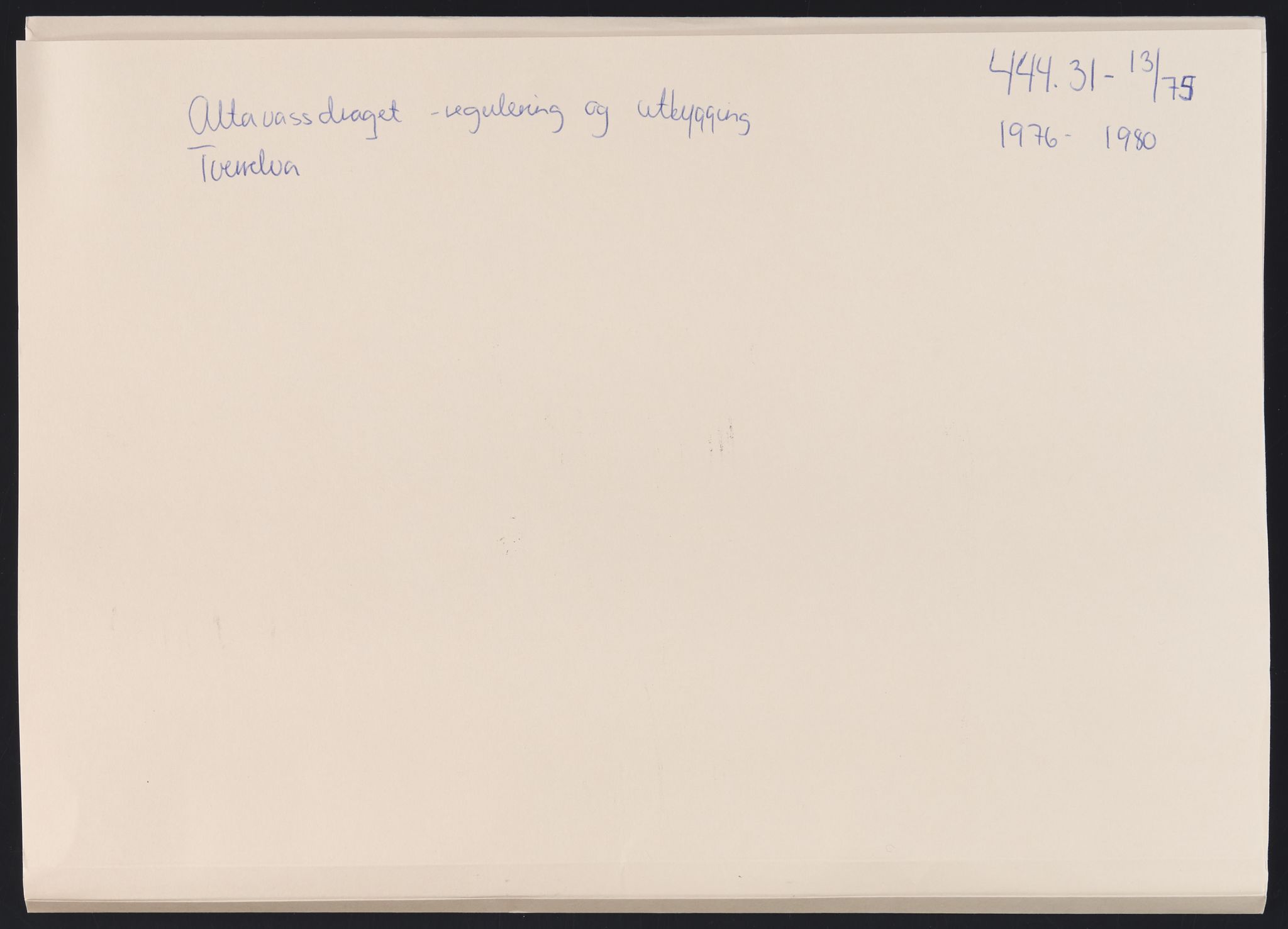 Statens forurensningstilsyn, hovedkontoret, AV/RA-S-4136/1/D/Da/L0559: Konsesjonssaker, 1975-1980, p. 1