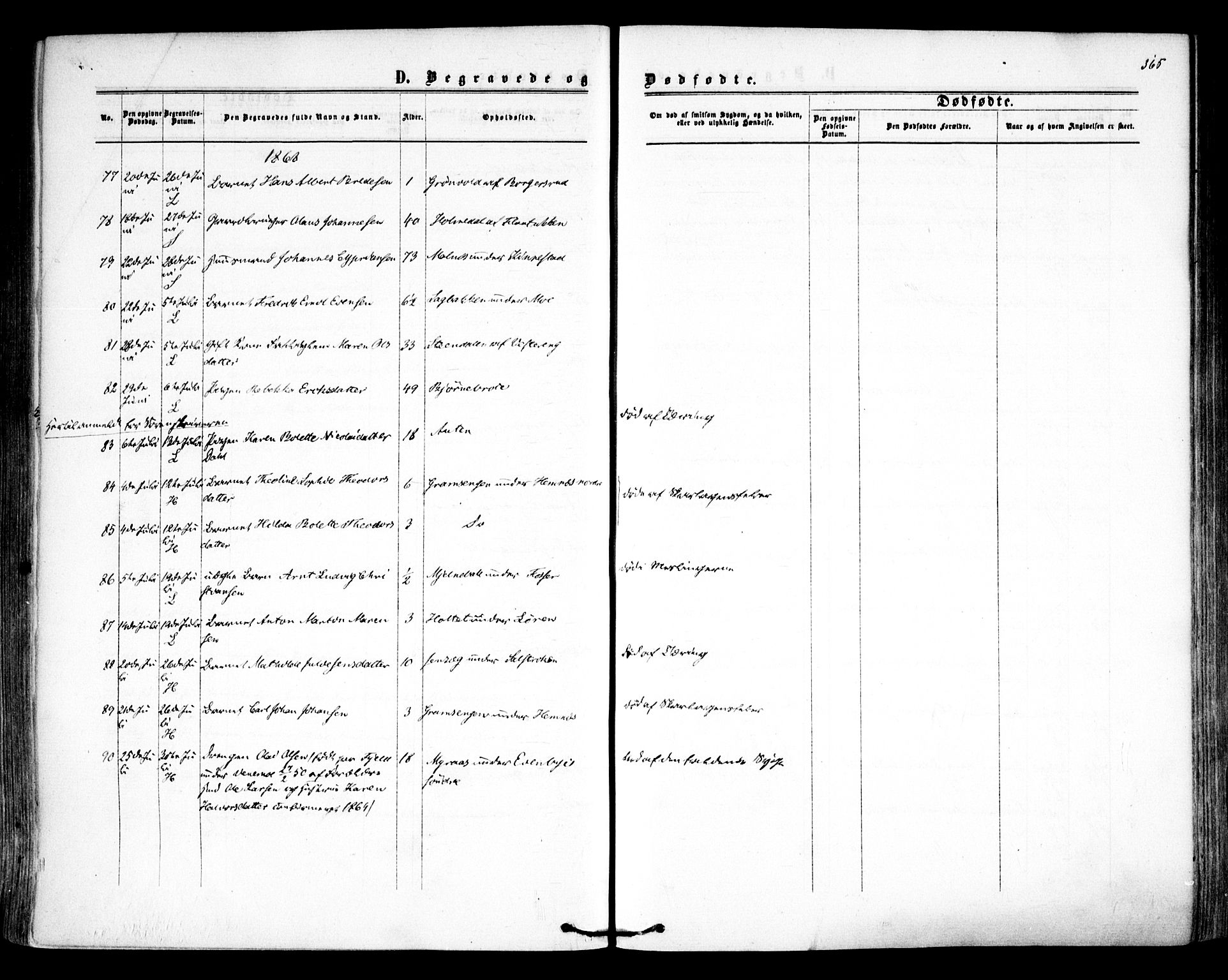 Høland prestekontor Kirkebøker, AV/SAO-A-10346a/F/Fa/L0011: Parish register (official) no. I 11, 1862-1869, p. 365