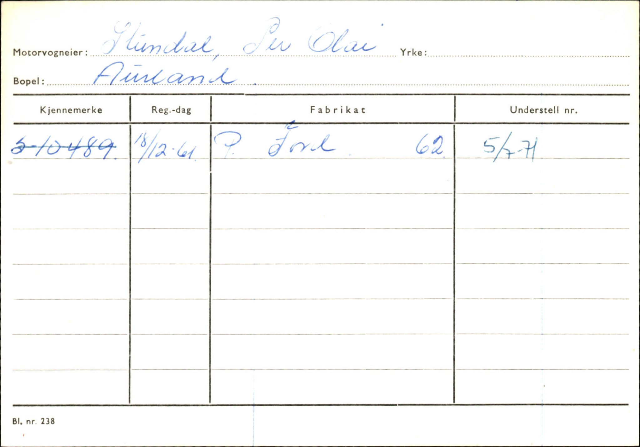 Statens vegvesen, Sogn og Fjordane vegkontor, AV/SAB-A-5301/4/F/L0125: Eigarregister Sogndal V-Å. Aurland A-Å. Fjaler A-N, 1945-1975, p. 1077