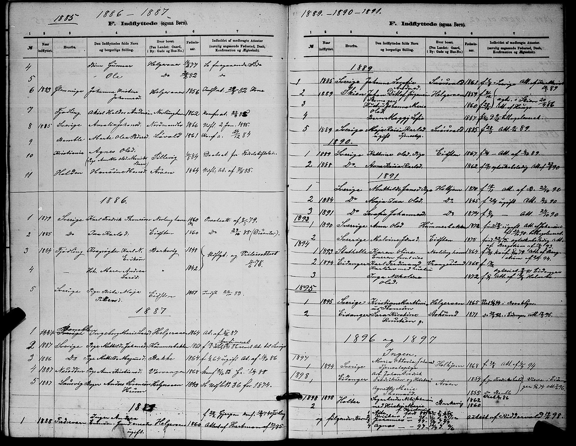 Brunlanes kirkebøker, AV/SAKO-A-342/G/Gb/L0002: Parish register (copy) no. II 2, 1878-1902