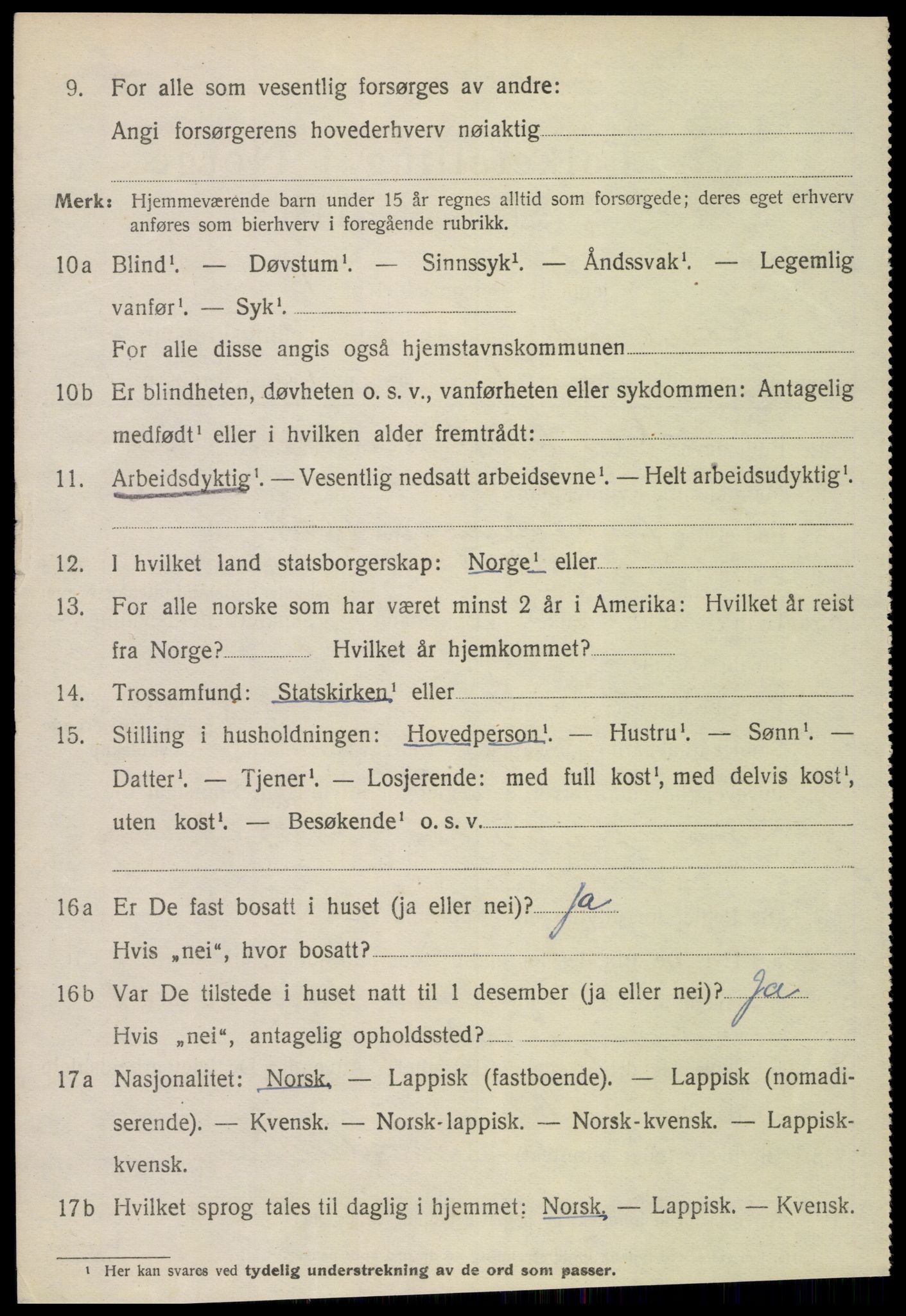 SAT, 1920 census for Kolvereid, 1920, p. 3934