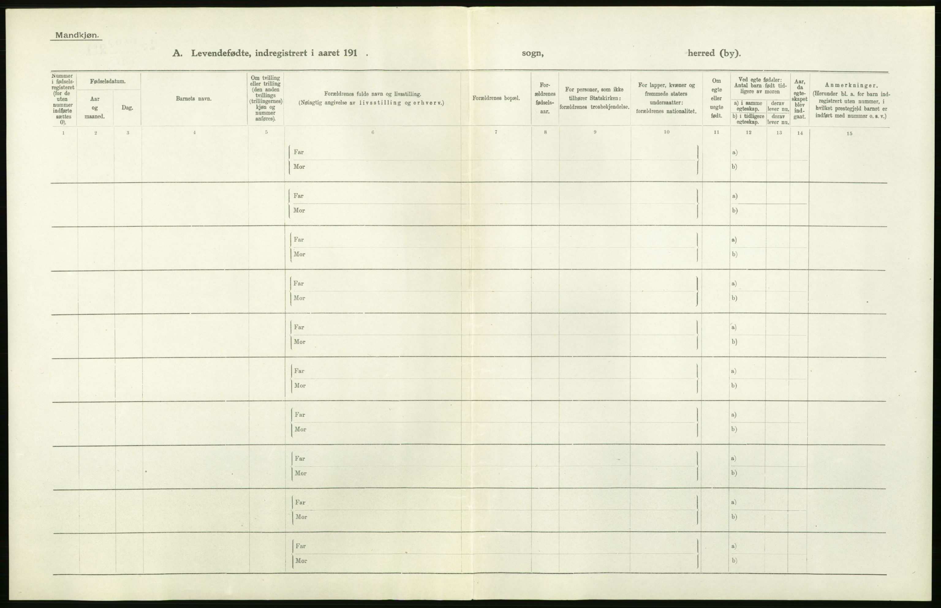 Statistisk sentralbyrå, Sosiodemografiske emner, Befolkning, AV/RA-S-2228/D/Df/Dfb/Dfbf/L0027: Lister og Mandals amt: Levendefødte menn og kvinner. Bygder og byer., 1916, p. 334