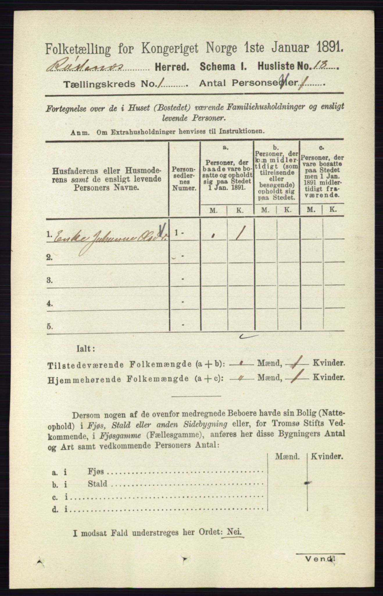 RA, 1891 census for 0120 Rødenes, 1891, p. 37
