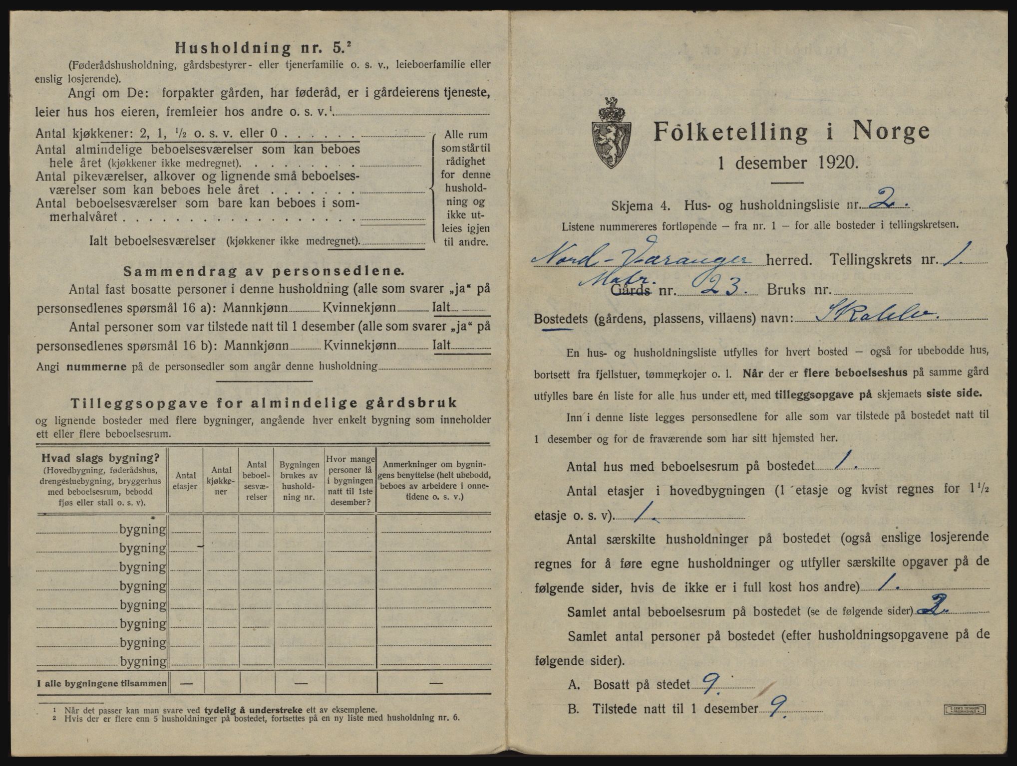 SATØ, 1920 census for Nord-Varanger, 1920, p. 33