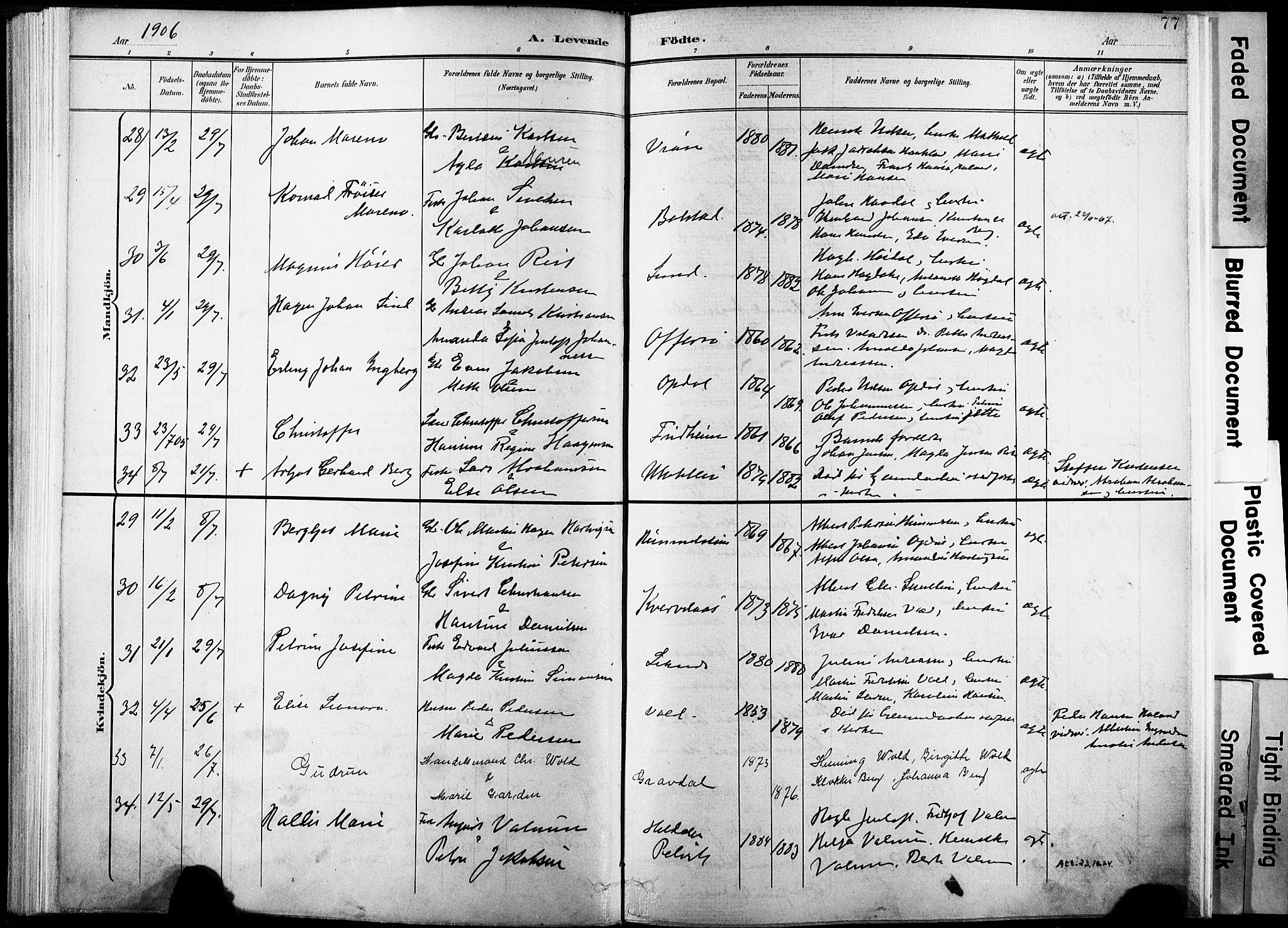 Ministerialprotokoller, klokkerbøker og fødselsregistre - Nordland, SAT/A-1459/881/L1151: Parish register (official) no. 881A04, 1899-1907, p. 77