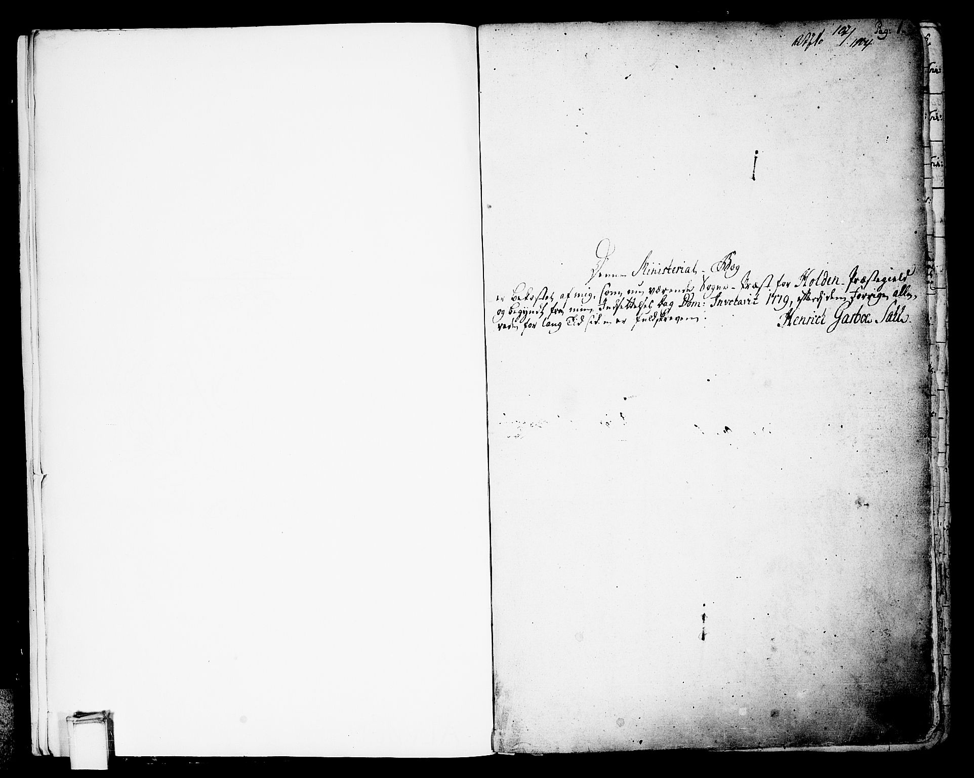 Holla kirkebøker, SAKO/A-272/F/Fa/L0002: Parish register (official) no. 2, 1779-1814, p. 1