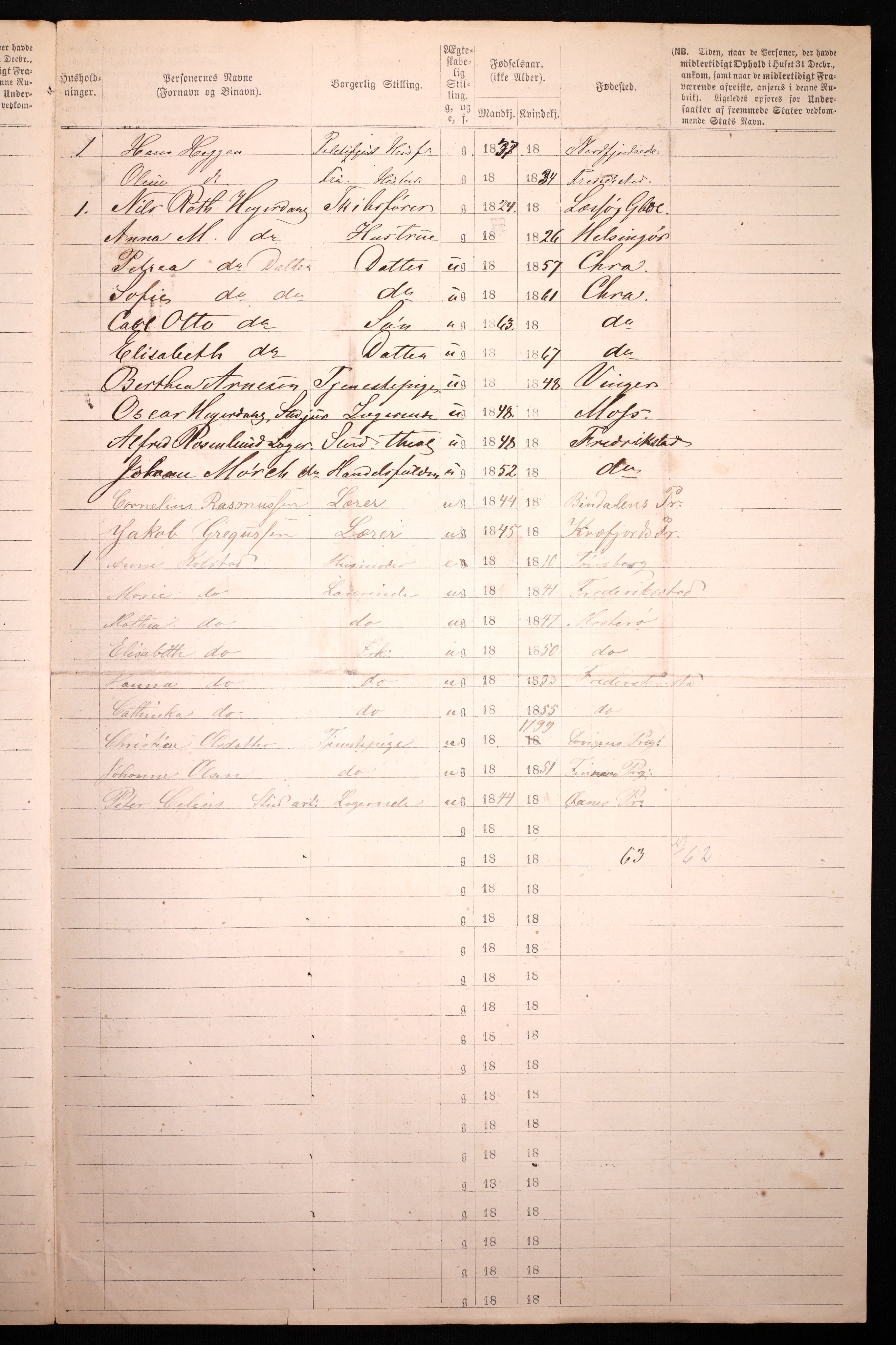 RA, 1870 census for 0301 Kristiania, 1870, p. 608