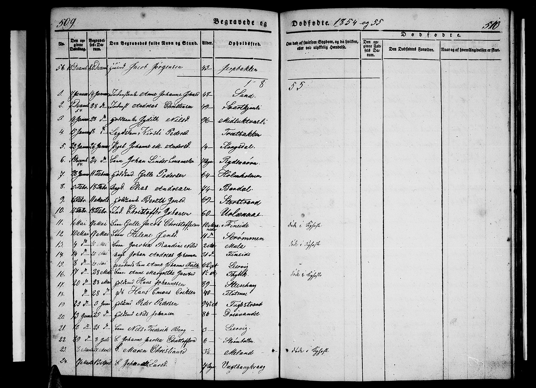 Ministerialprotokoller, klokkerbøker og fødselsregistre - Nordland, AV/SAT-A-1459/825/L0364: Parish register (copy) no. 825C01, 1841-1863, p. 509-510