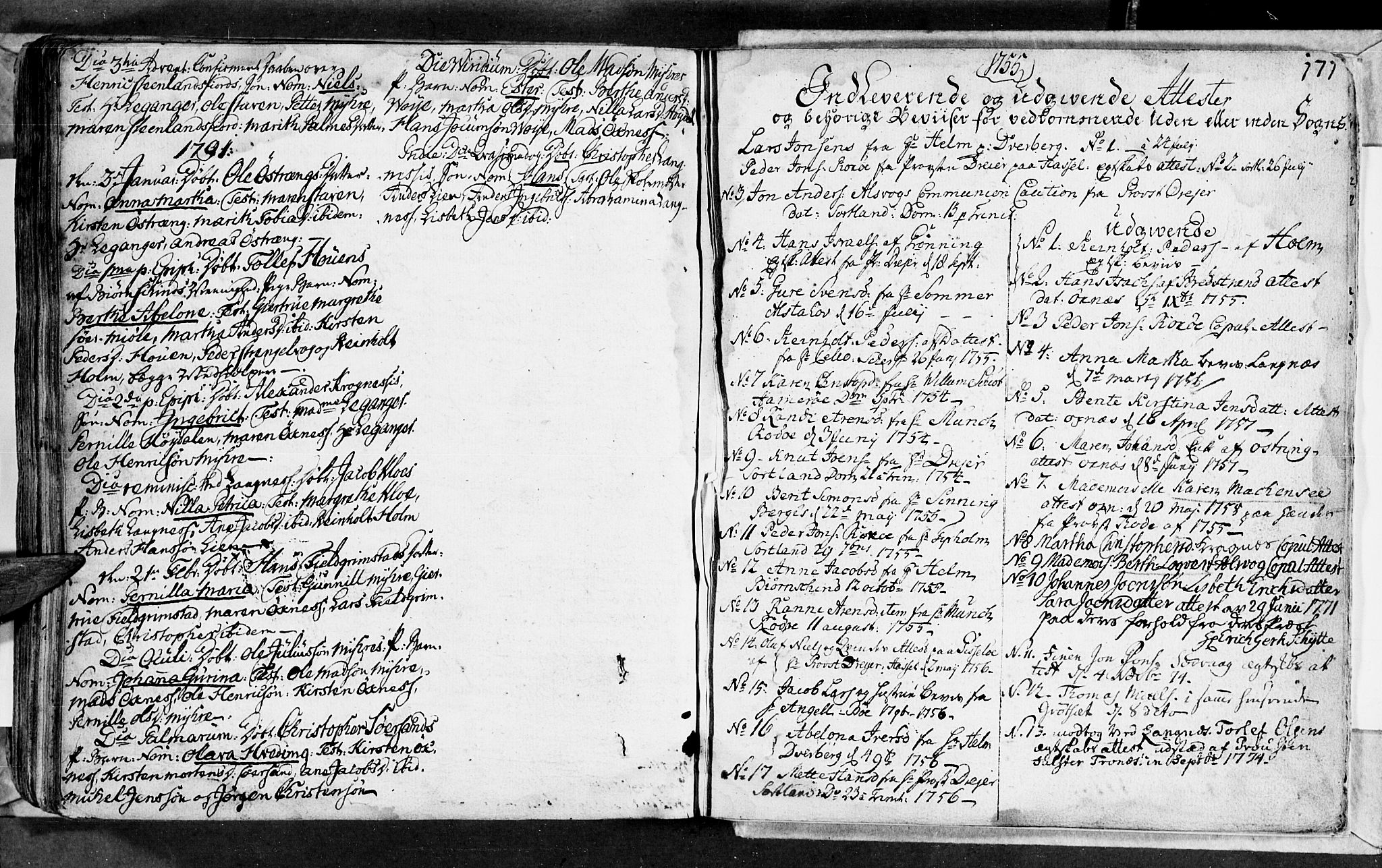 Ministerialprotokoller, klokkerbøker og fødselsregistre - Nordland, SAT/A-1459/893/L1329: Parish register (official) no. 893A02, 1749-1791, p. 177