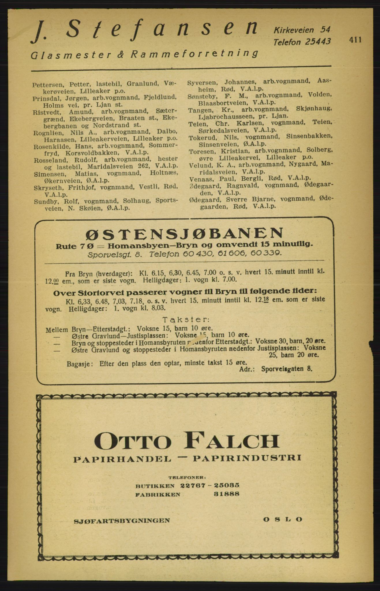 Aker adressebok/adressekalender, PUBL/001/A/003: Akers adressekalender, 1924-1925, p. 411