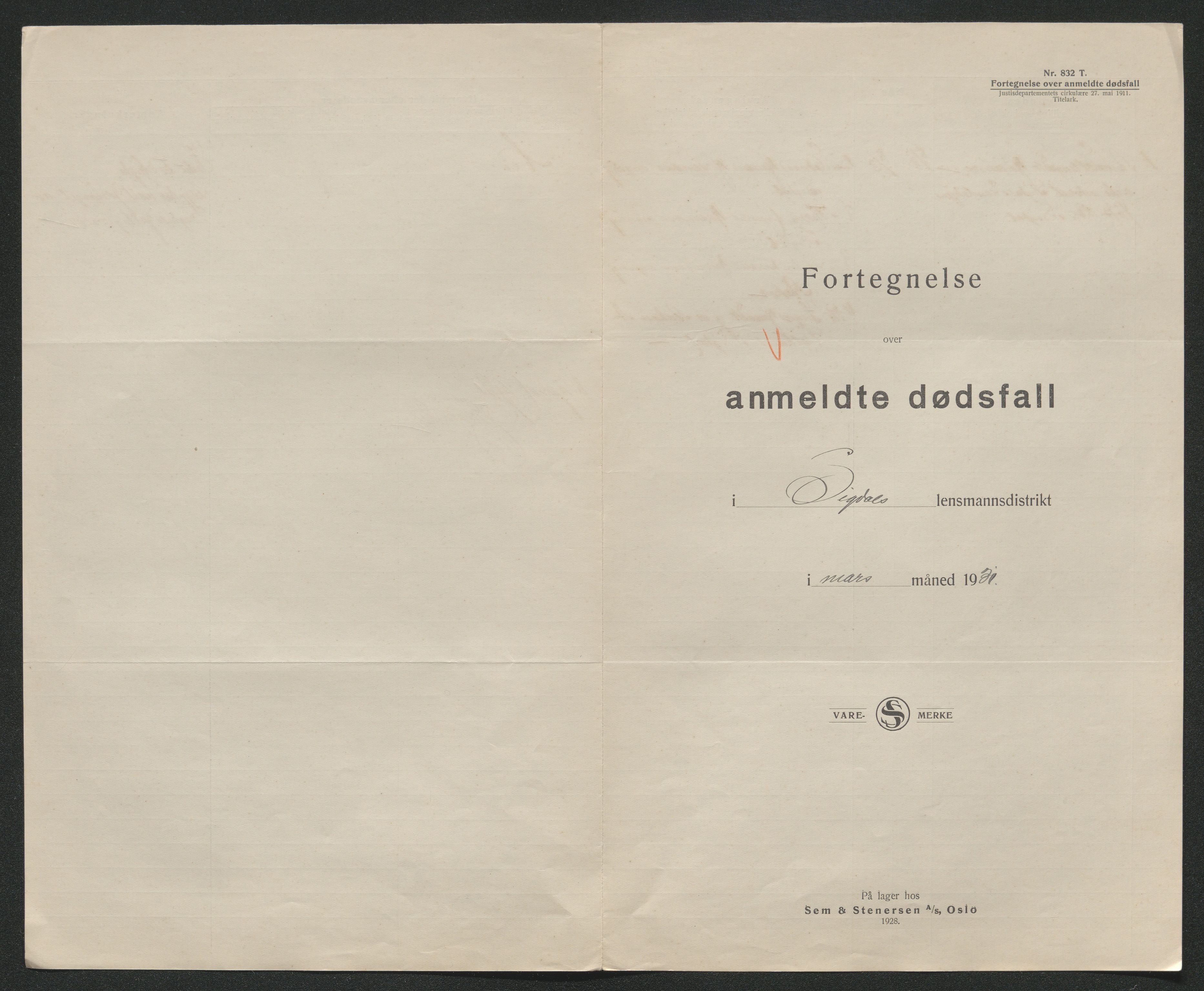 Eiker, Modum og Sigdal sorenskriveri, AV/SAKO-A-123/H/Ha/Hab/L0046: Dødsfallsmeldinger, 1930-1931, p. 769